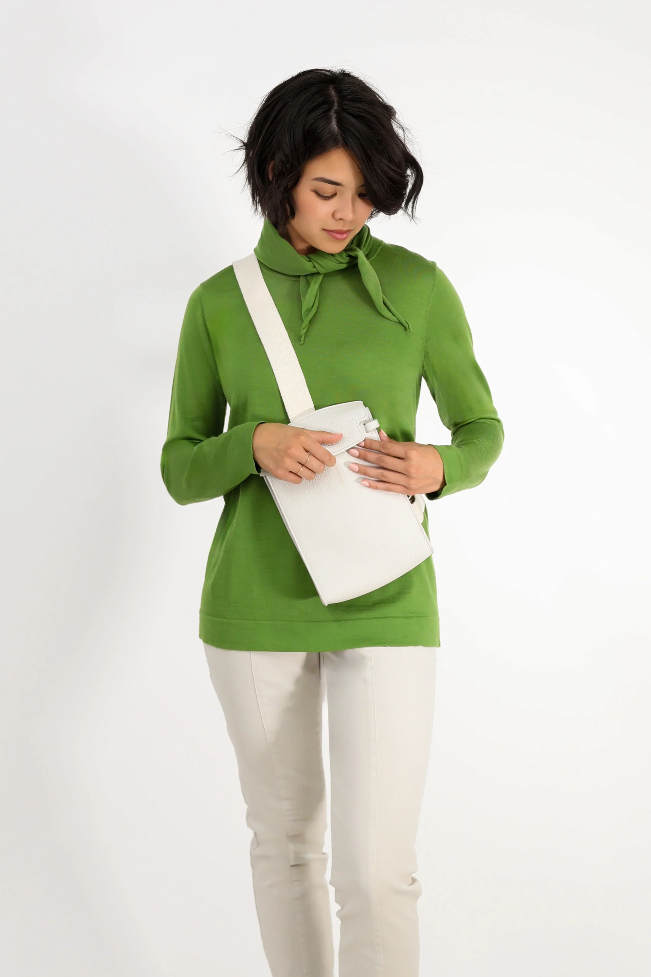 NICO LONG SLEEVE CREW & SCARF IN FINE MERINO - Image 6
