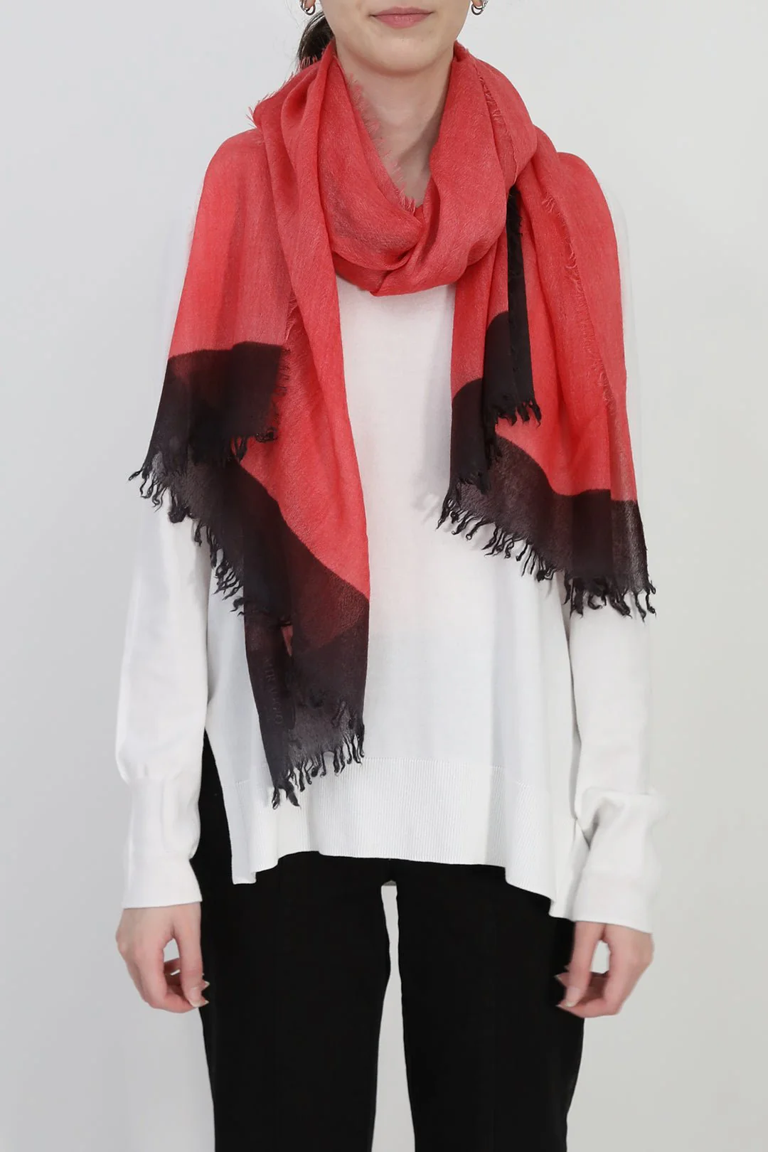 CRIMSON SQUARE ITALIAN CASHMERE SCARF - Image 4