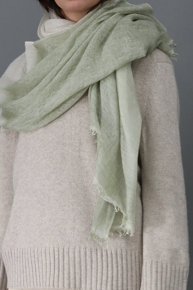 WHEAT HARVEST SCARF IN HAND DYED CASHMERE