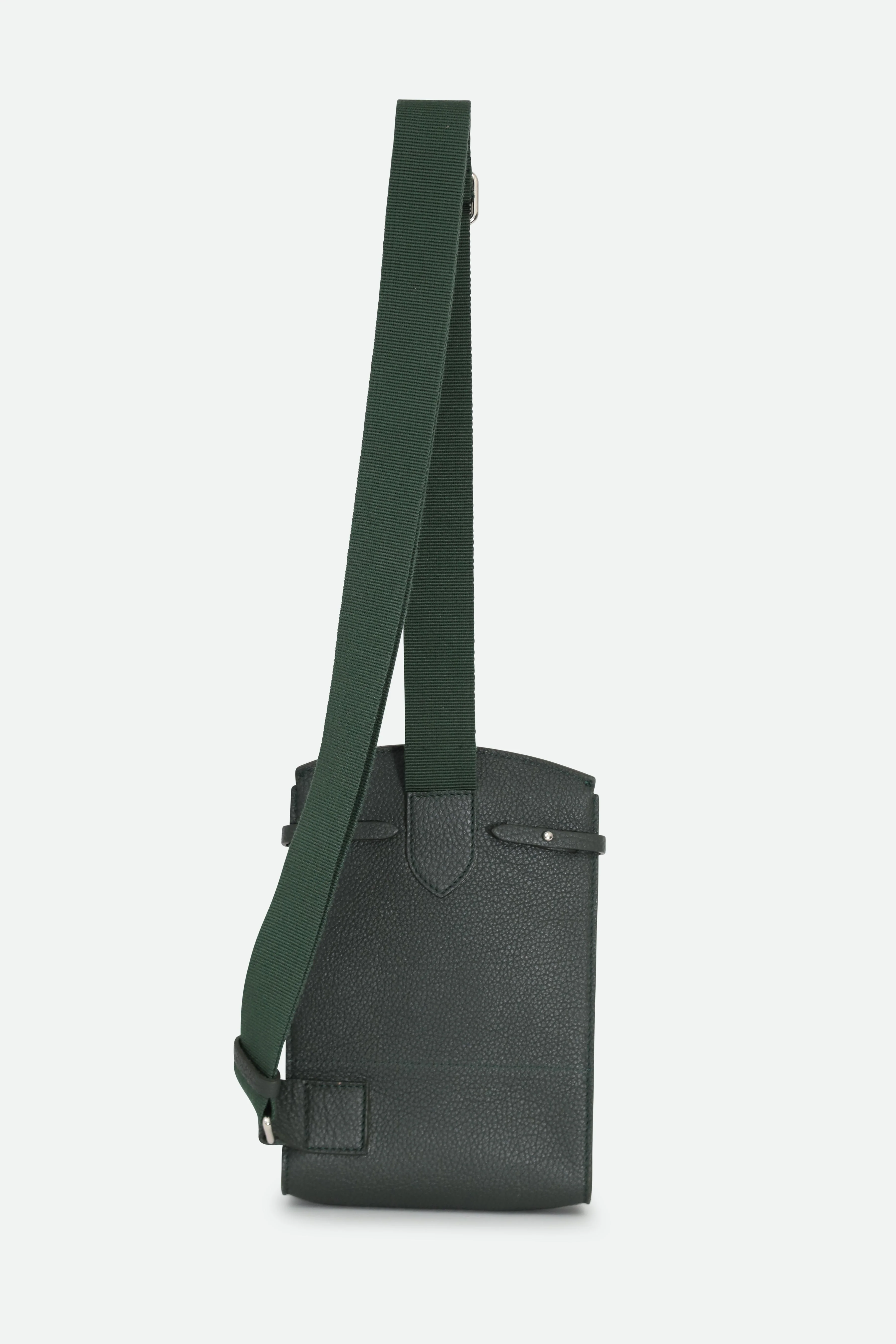 MONZA ITALIAN LEATHER CROSSBODY BAG FOREST - Image 2
