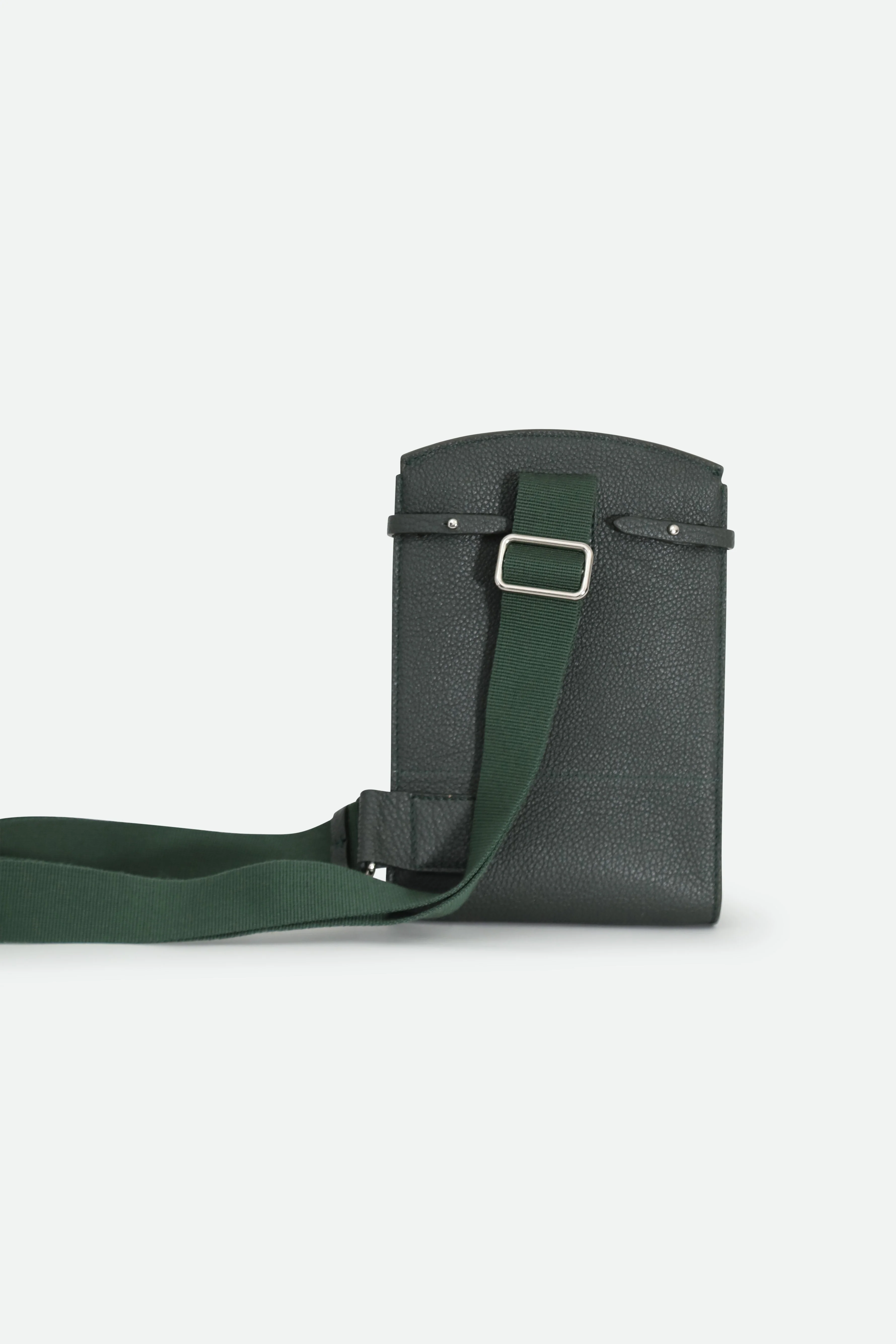 MONZA ITALIAN LEATHER CROSSBODY BAG FOREST - Image 4