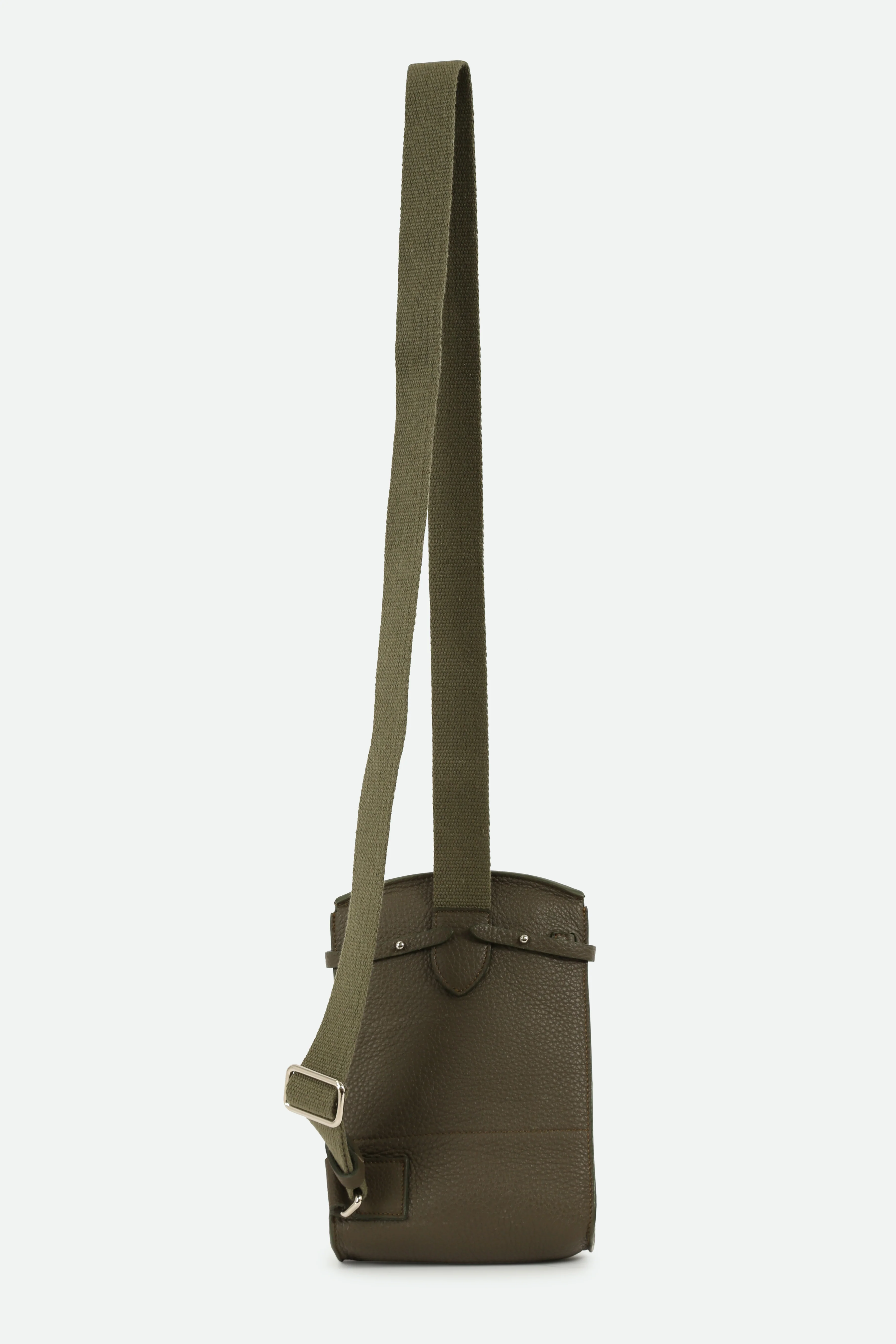 MONZA ITALIAN LEATHER CROSSBODY OLIVE - Image 4