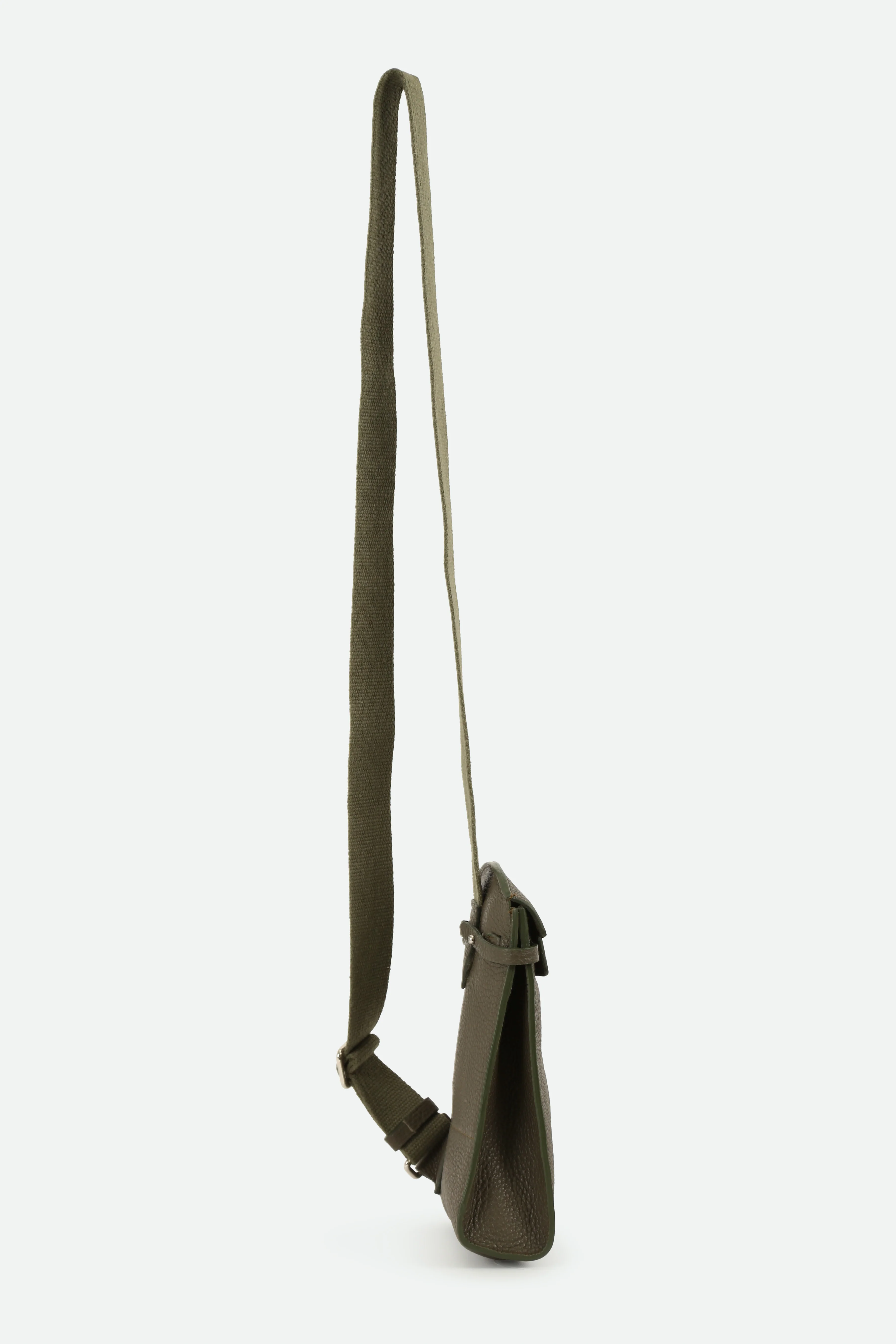 MONZA ITALIAN LEATHER CROSSBODY OLIVE - Image 5