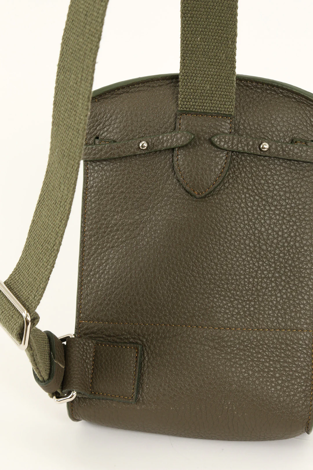MONZA ITALIAN LEATHER CROSSBODY OLIVE - Image 6