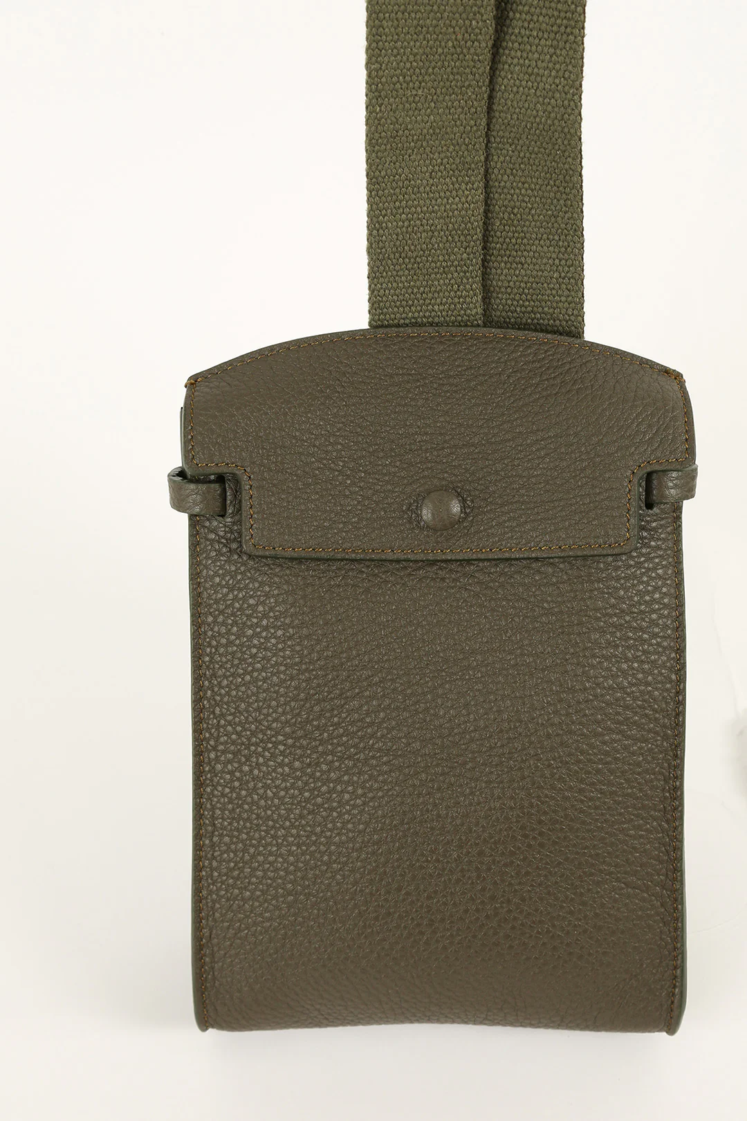 MONZA ITALIAN LEATHER CROSSBODY OLIVE - Image 7