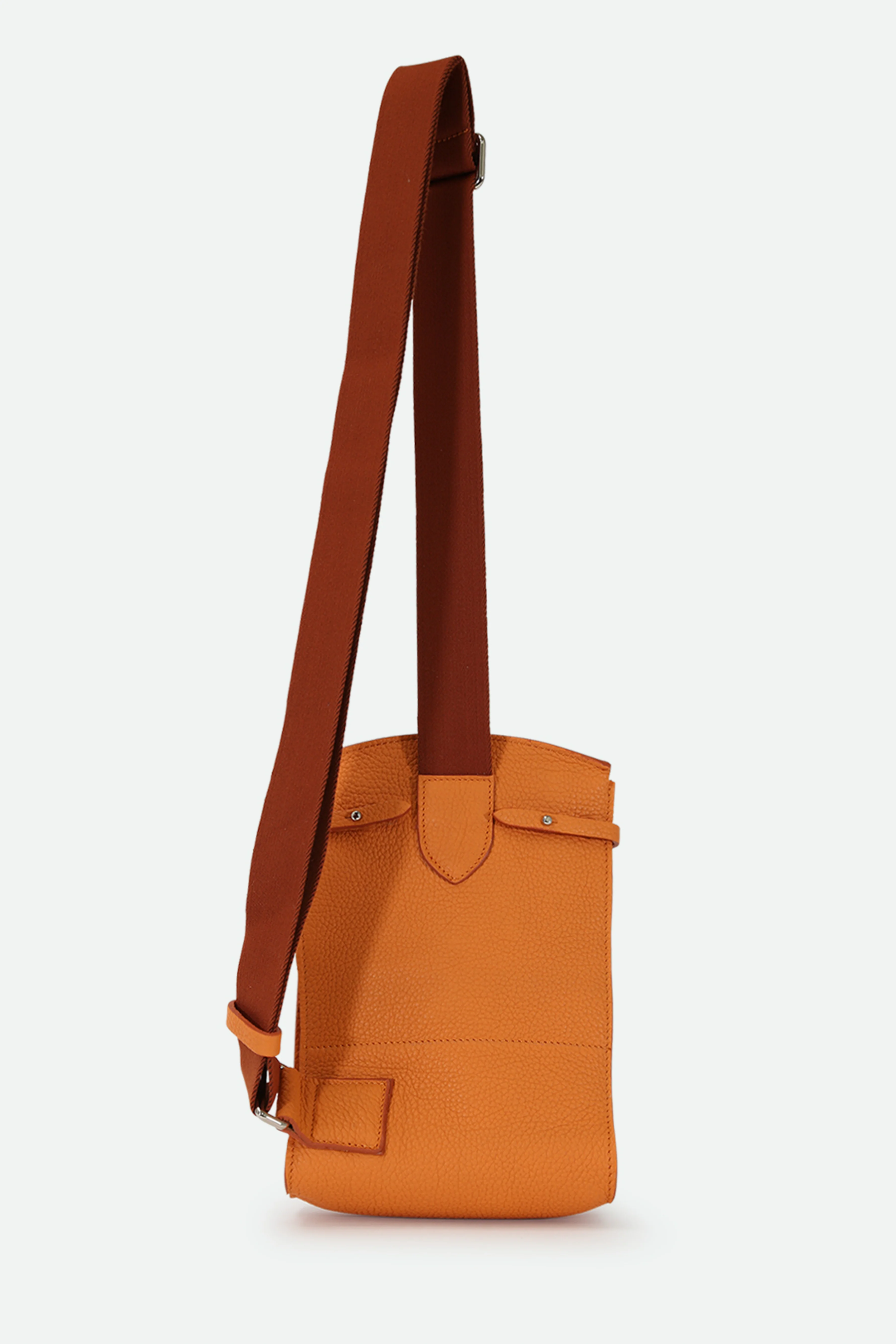 MONZA ITALIAN LEATHER CROSSBODY ORANGE - Image 4