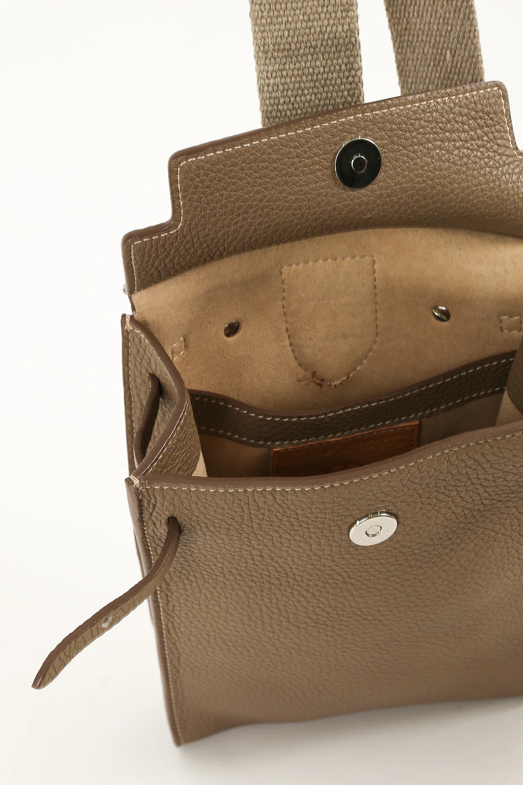 MONZA ITALIAN LEATHER CROSSBODY TAUPE - Image 5