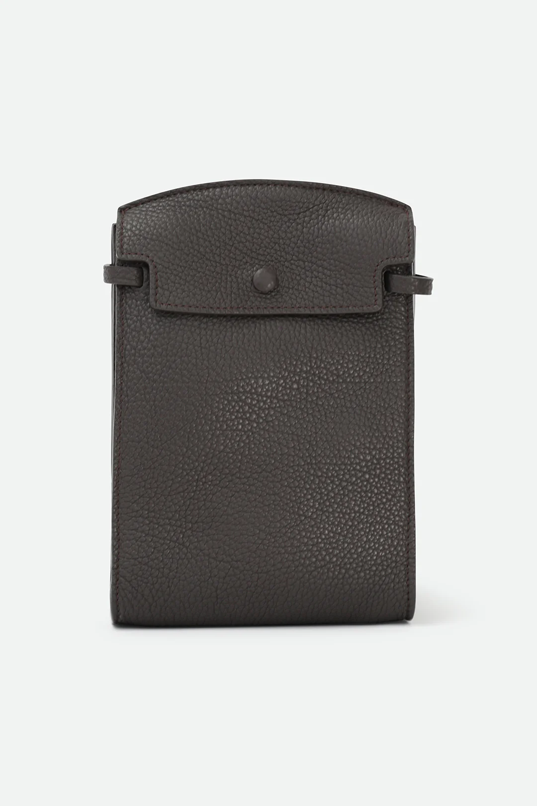 MONZA ITALIAN LEATHER CROSSBODY IN DARK CHOCOLATE BROWN - Image 4