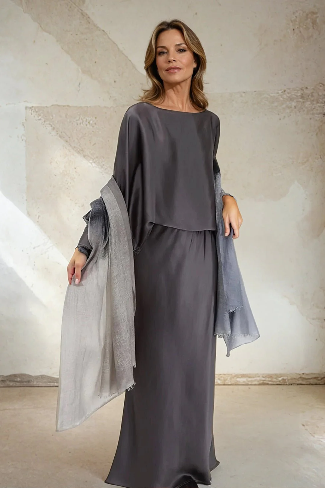 NALA BIAS SKIRT IN SILK CHARMEUSE