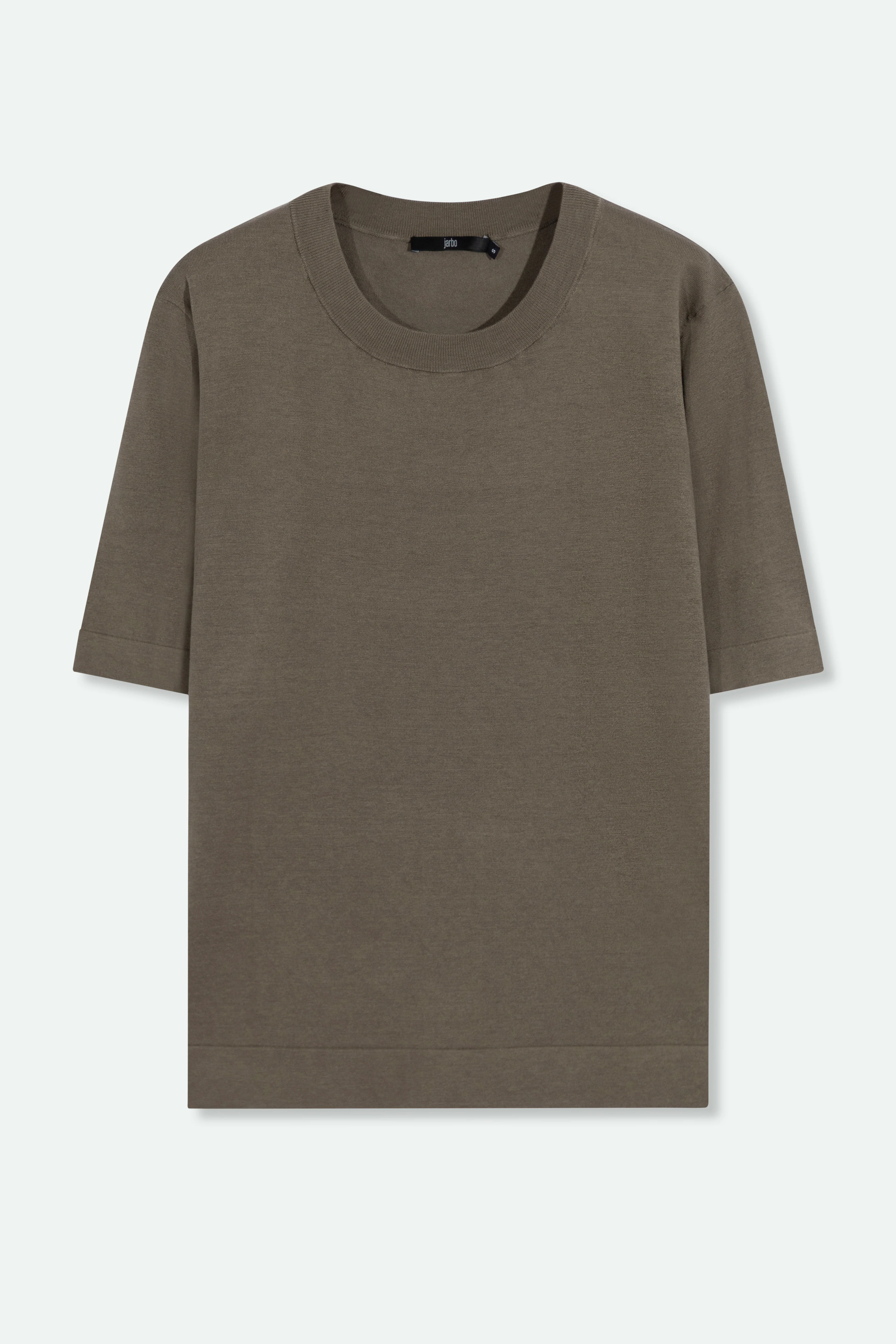 NICO TENNIS ELBOW SLEEVE CREW IN FINE GAUGE ITALIAN SILK COTTON - Image 2