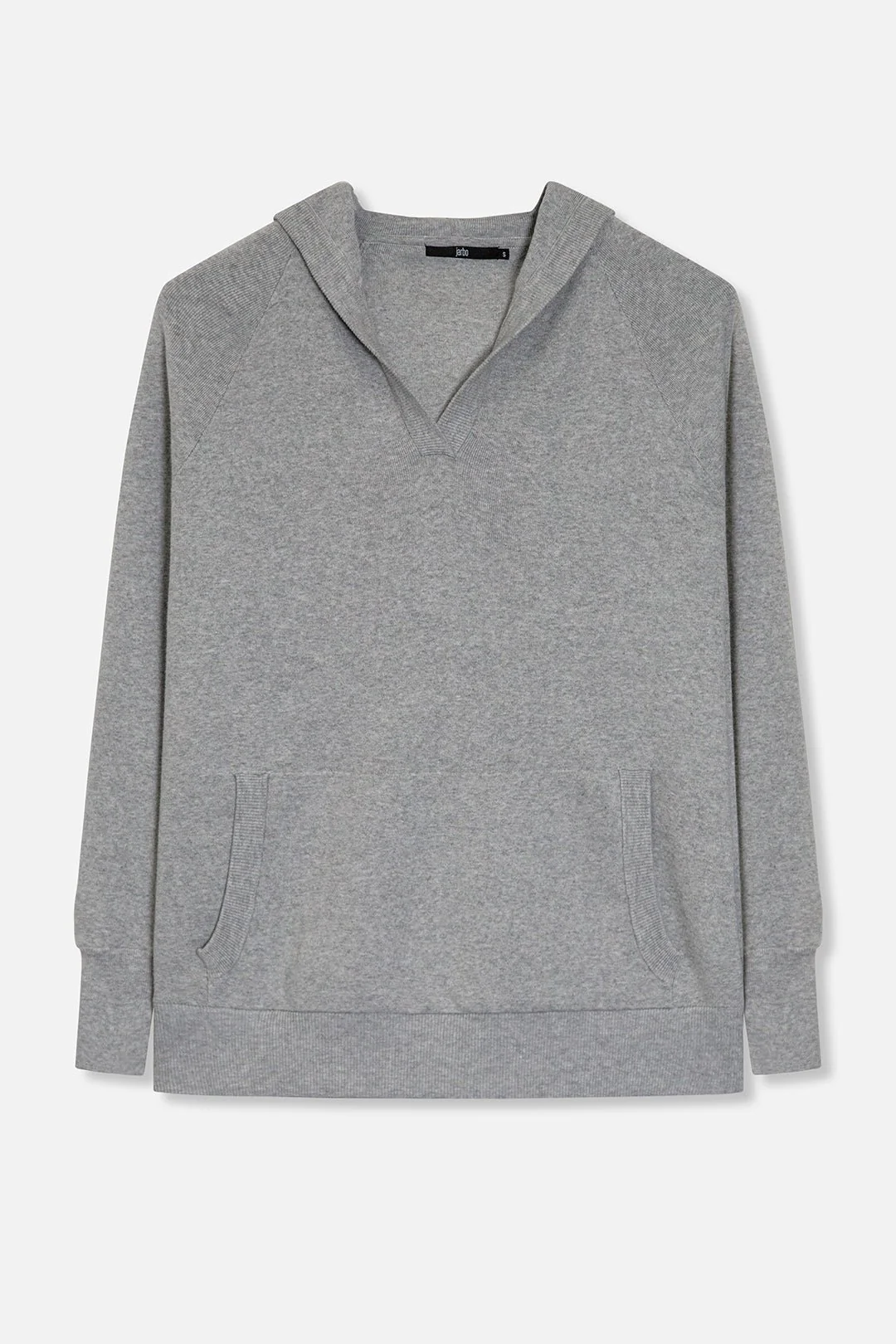 PADMA PULLOVER HOODIE IN DOUBLE KNIT HEATHER PIMA COTTON WITH STRETCH - Image 2