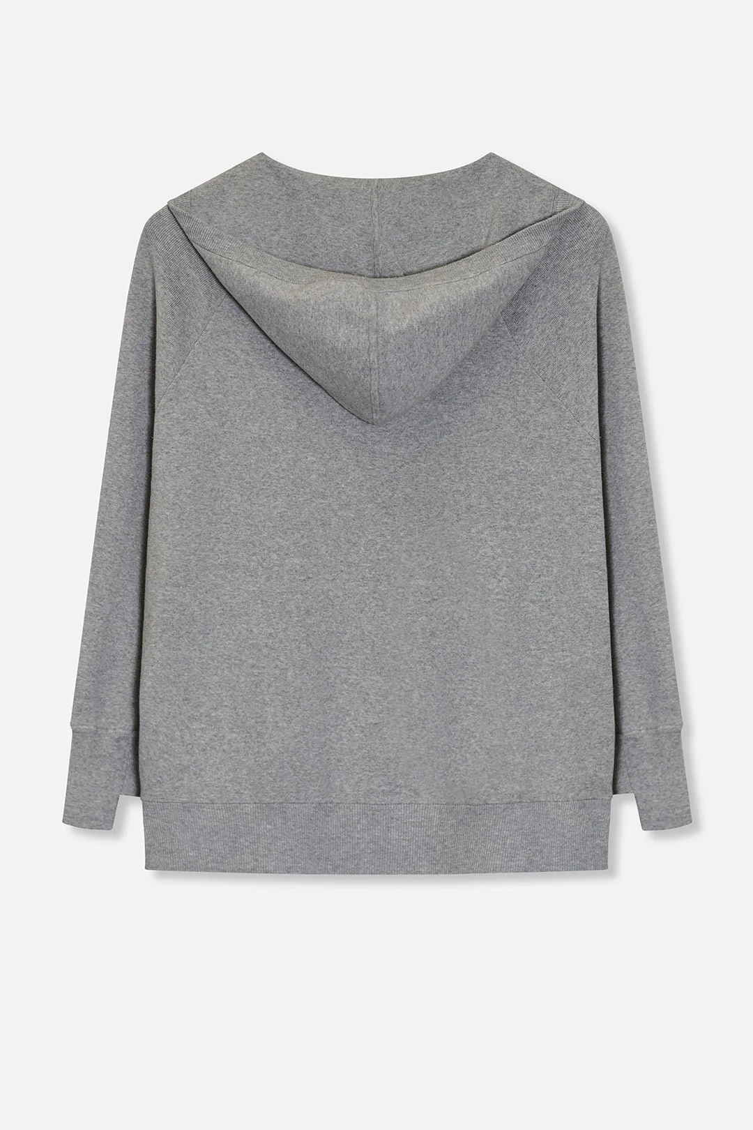 PADMA PULLOVER HOODIE IN DOUBLE KNIT HEATHER PIMA COTTON WITH STRETCH - Image 4