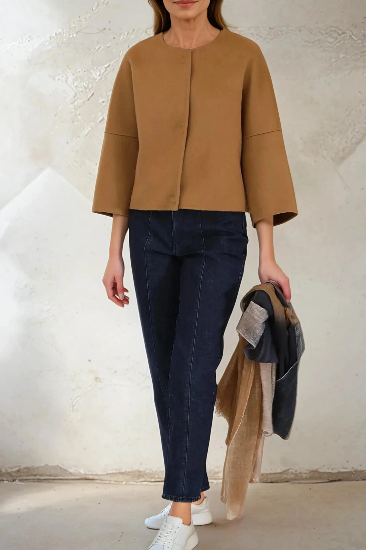 PALLAS DENIM PANT WITH BUTTON FLY IN ORGANIC ITALIAN COTTON STRETCH - Image 2
