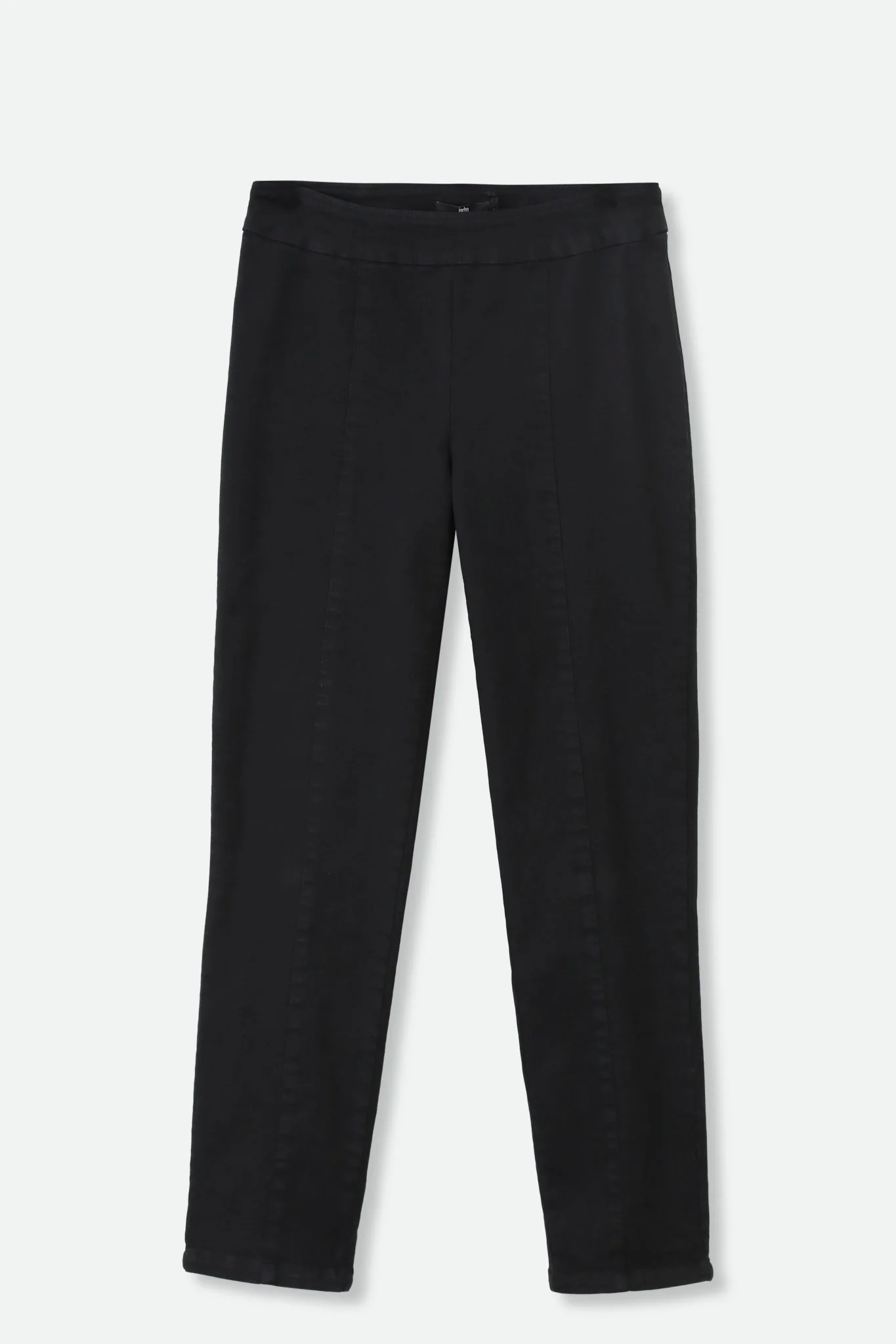PALLAS BACK SLIT ITALIAN DENIM PANT IN BLACK