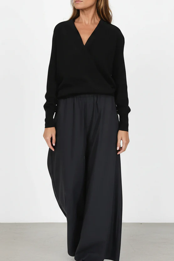 PALMETTO WIDE LEG PULL ON PANT IN GABARDINE