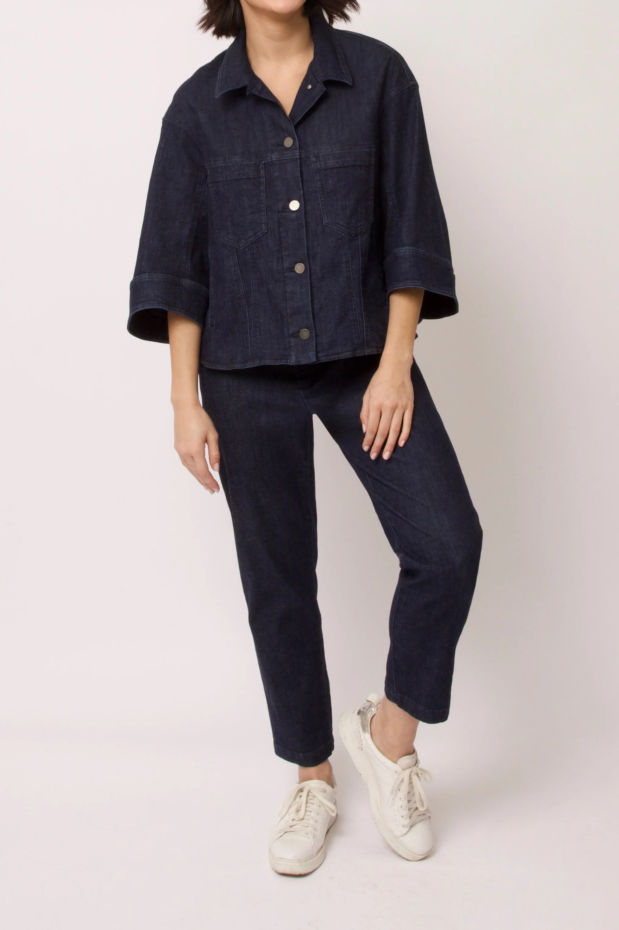 PASCAL DENIM PANT IN ORGANIC ITALIAN DENIM STRETCH - Image 2