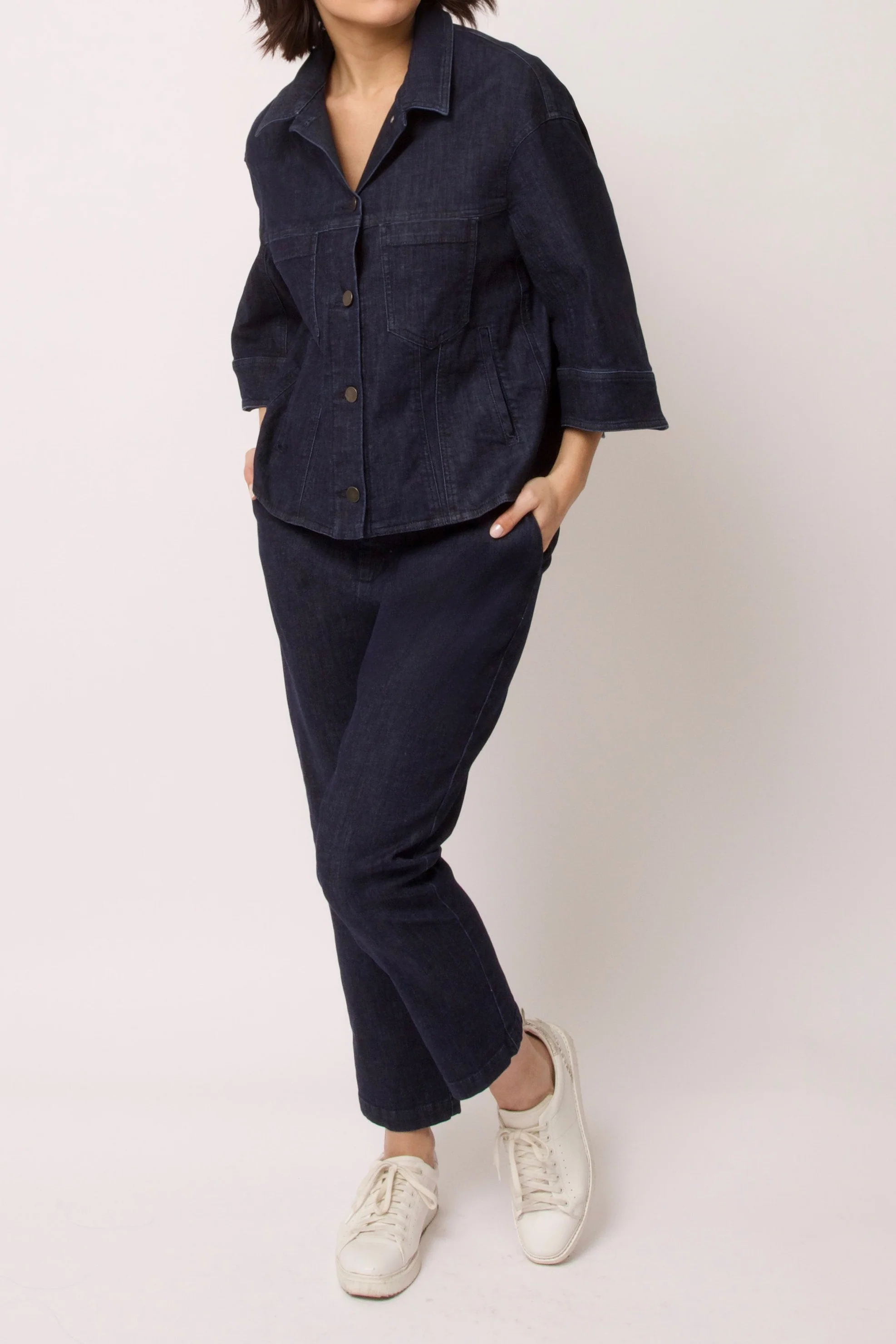 PASCAL DENIM PANT IN ORGANIC ITALIAN DENIM STRETCH - Image 4