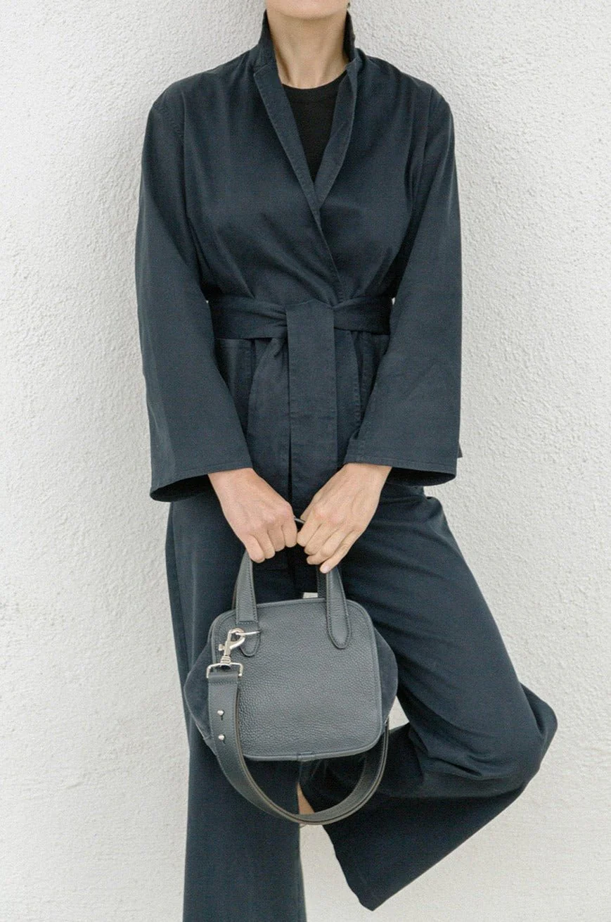 CARA PATCH POCKET JACKET IN ITALIAN BRUSHED COTTON SATEEN - Image 4