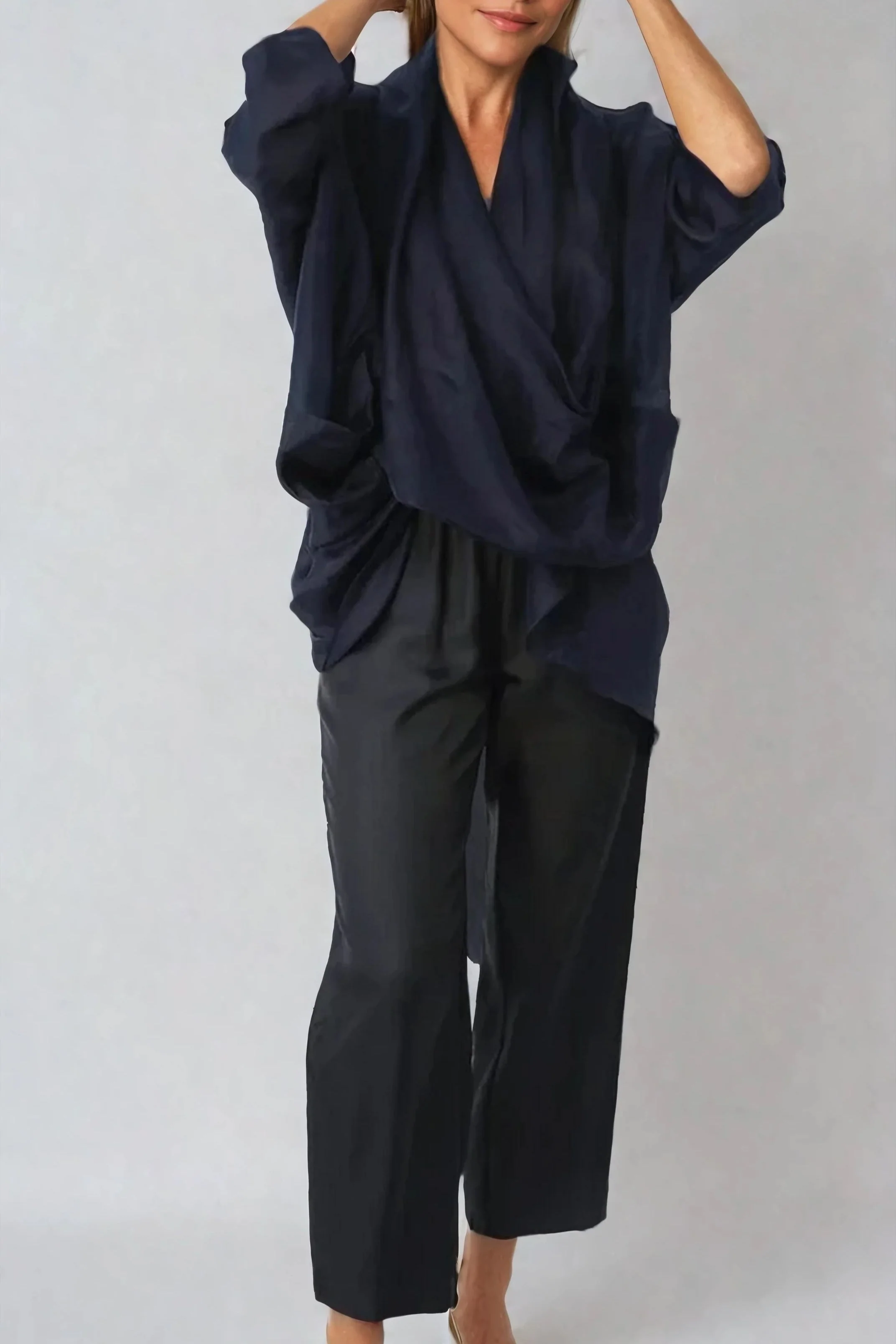 PAZ SILK TWILL NARROW LEG PANT - Image 3