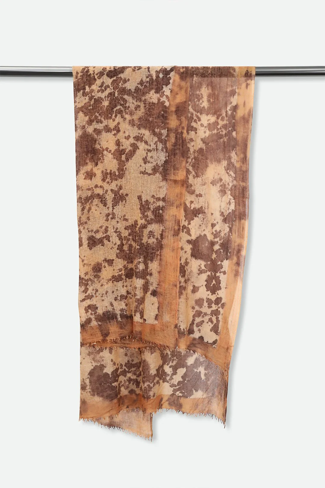 HAZELNUT SCARF IN HAND DYED CASHMERE