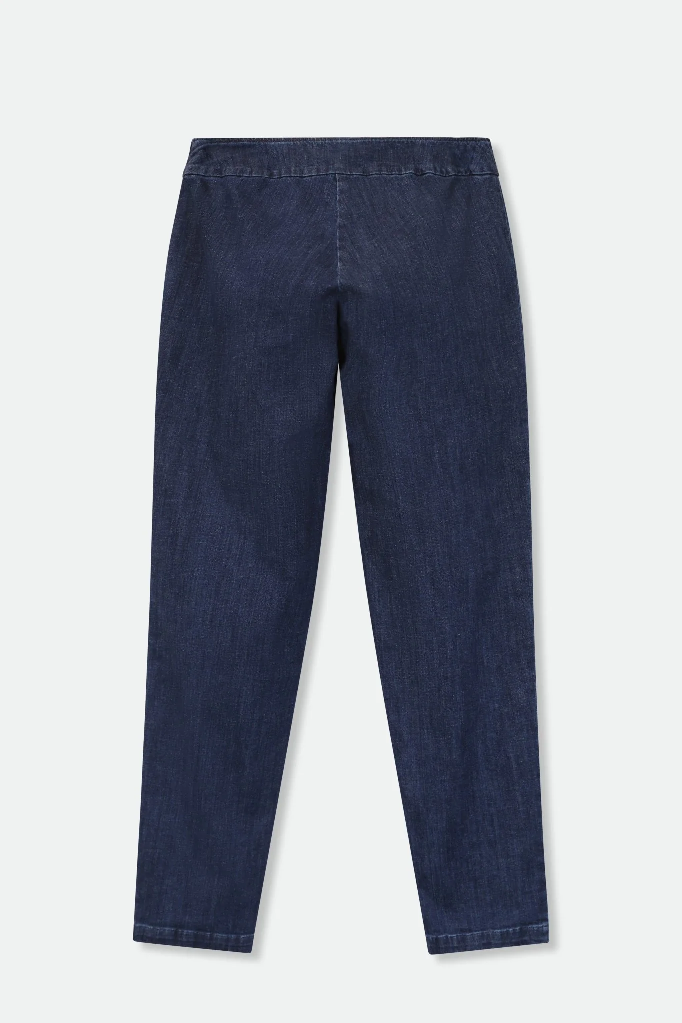 Perth Side-Zip Pull On Pant in Organic Italian Denim Stretch - Image 3