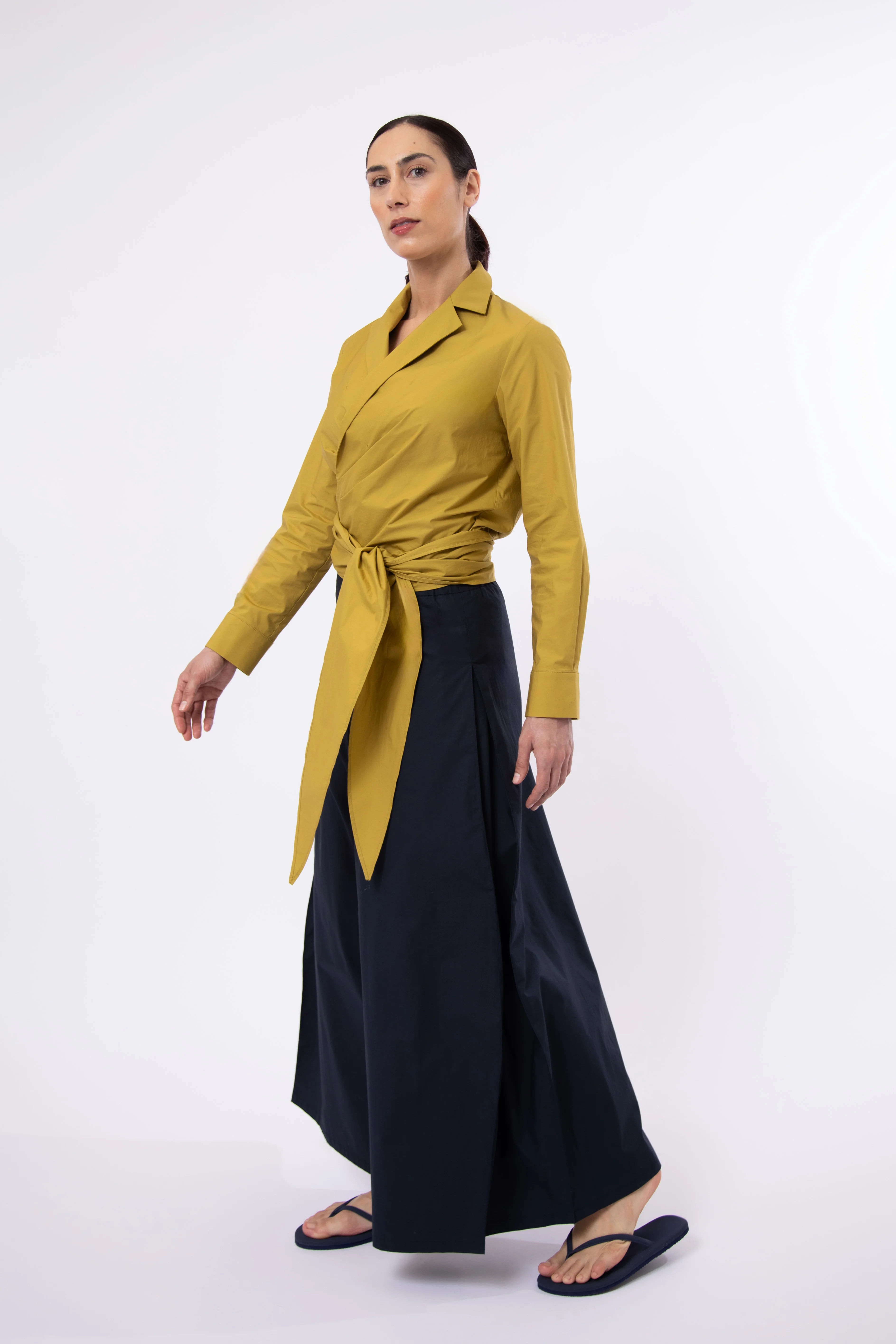PETAL PANT IN ITALIAN FINE STRETCH COTTON - Image 7