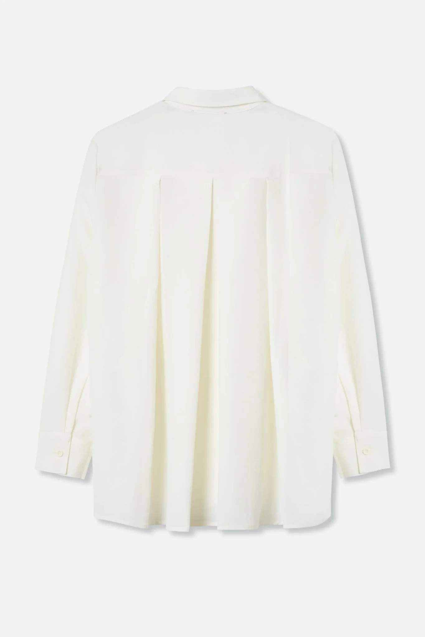 SCOUT PLEAT BACK SHIRT IN COTTON IVORY - Image 3