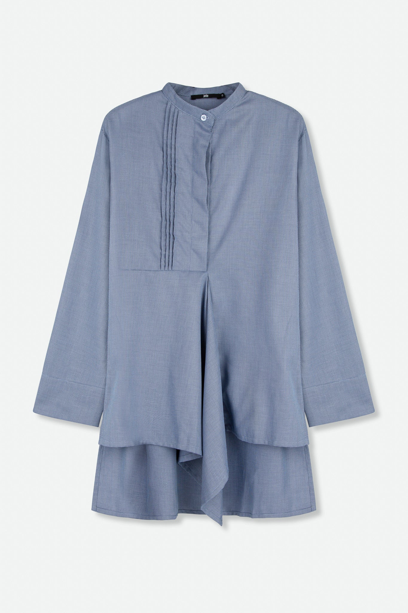 MARI PLEATED BLOUSE IN FINE ITALIAN COTTON POPLIN