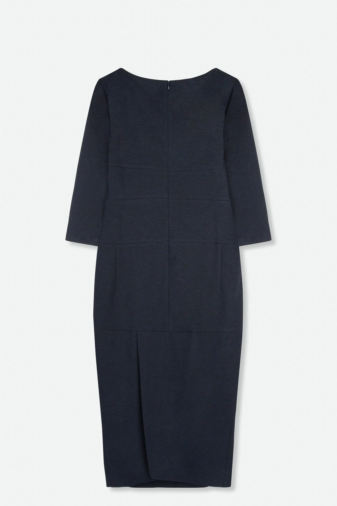 CLARE 3/4 SLEEVE WIDE NECK DRESS IN PONTE KNIT - Image 5