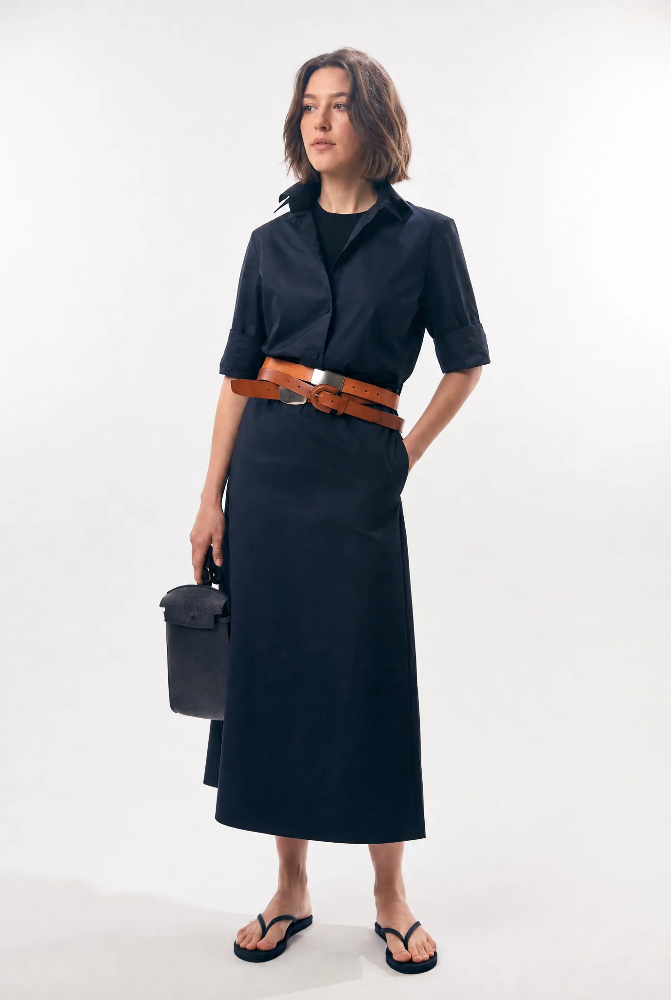 LANEY SKIRT IN ITALIAN FINE STRETCH COTTON - Image 5