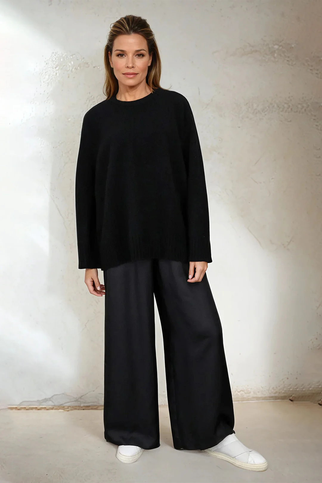 PRIYA SILK TWILL WIDE LEG PANT - Image 2