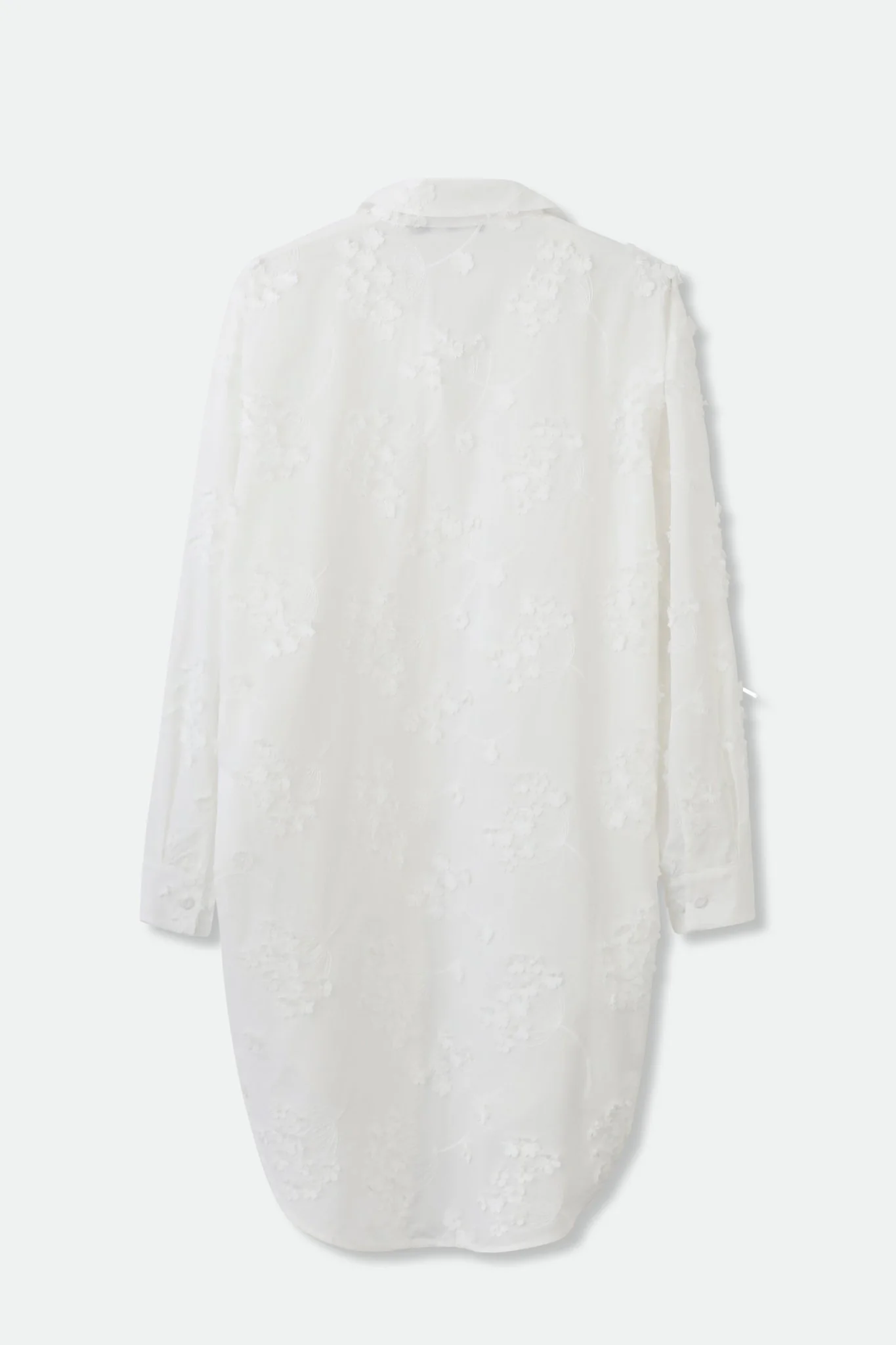 QUEEN ANNE EMBROIDERED LAYERED TUNIC SHIRT IN ITALIAN COTTON - Image 3