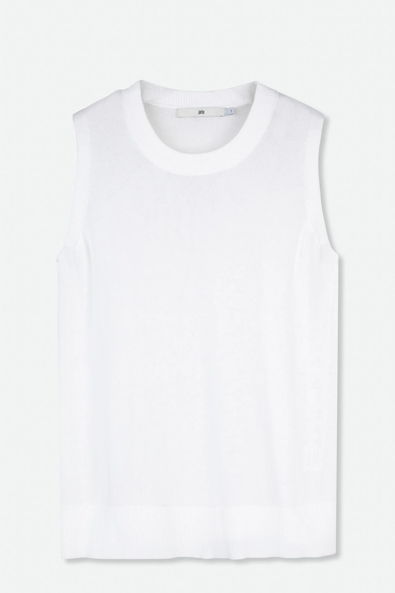 PERI SLEEVELESS CREW TOP IN COTTON BLEND - Image 5