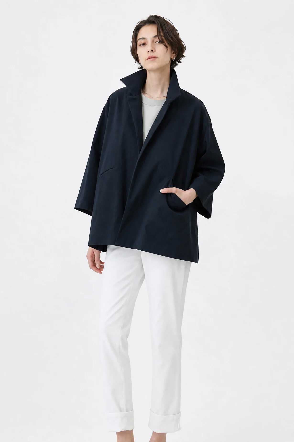 RIMINI JACKET IN ITALIAN STRETCH COTTON - Image 8