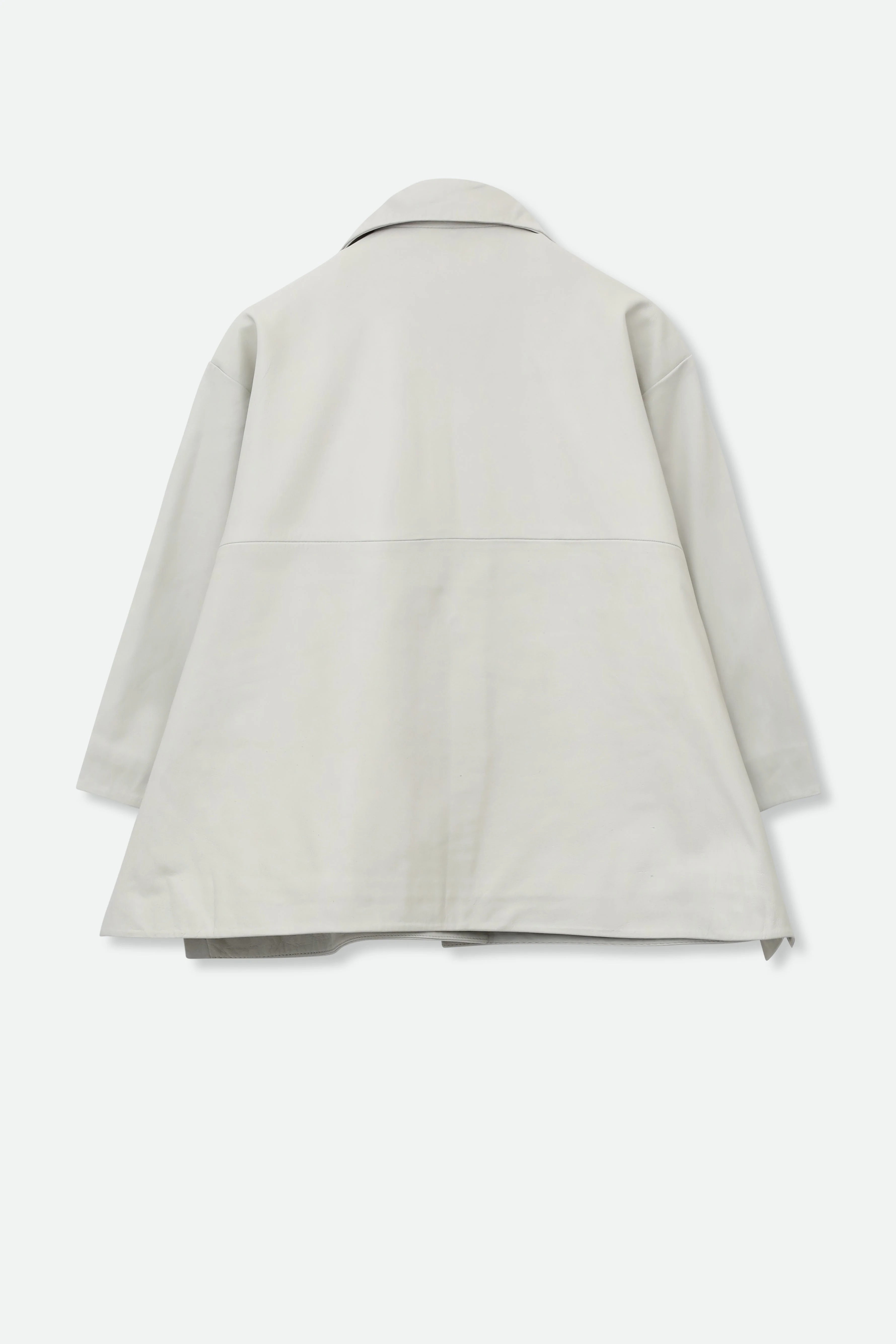 RIMINI LEATHER JACKET IN BONE BEIGE - Image 3
