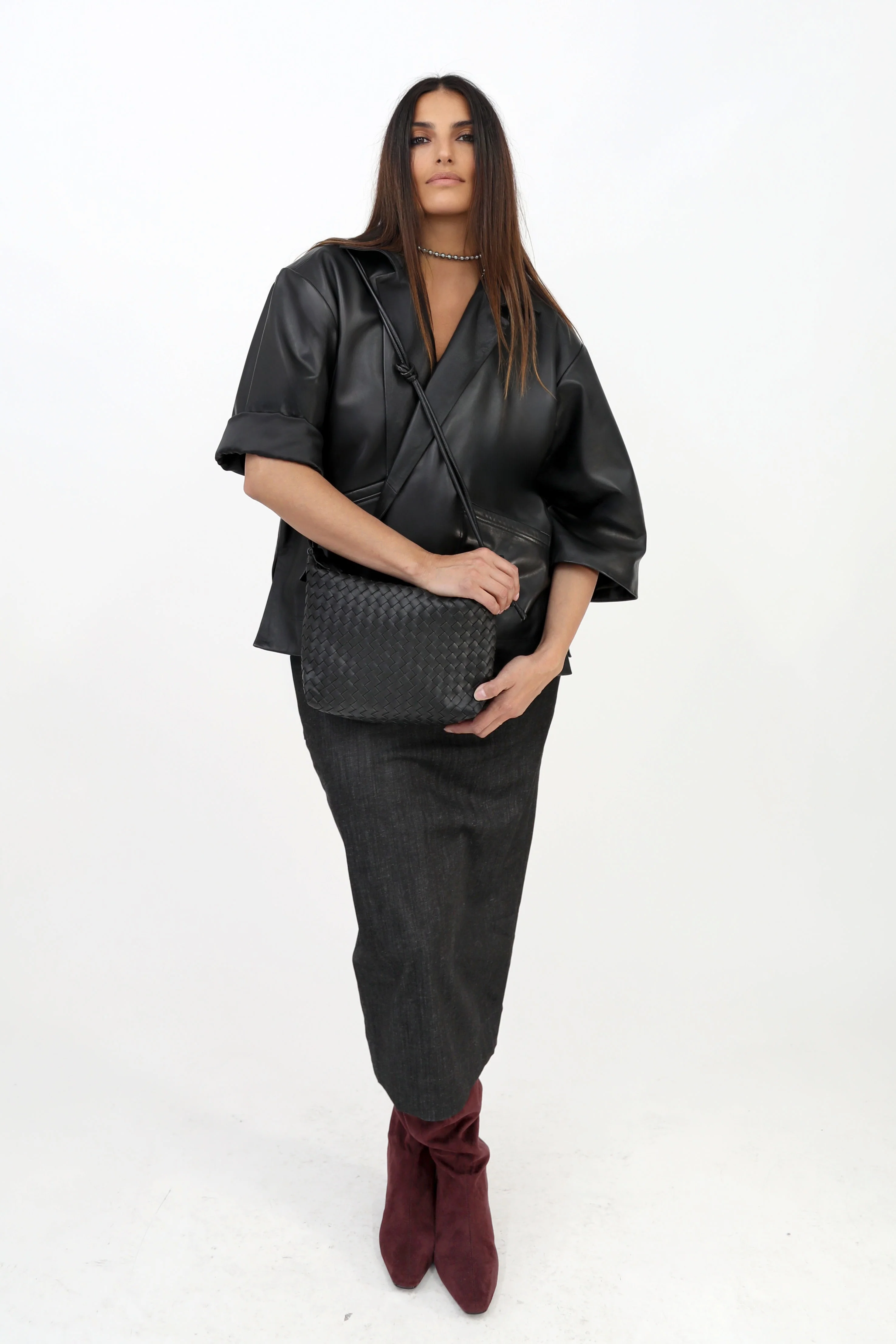 RIMINI LEATHER JACKET IN BLACK - Image 3