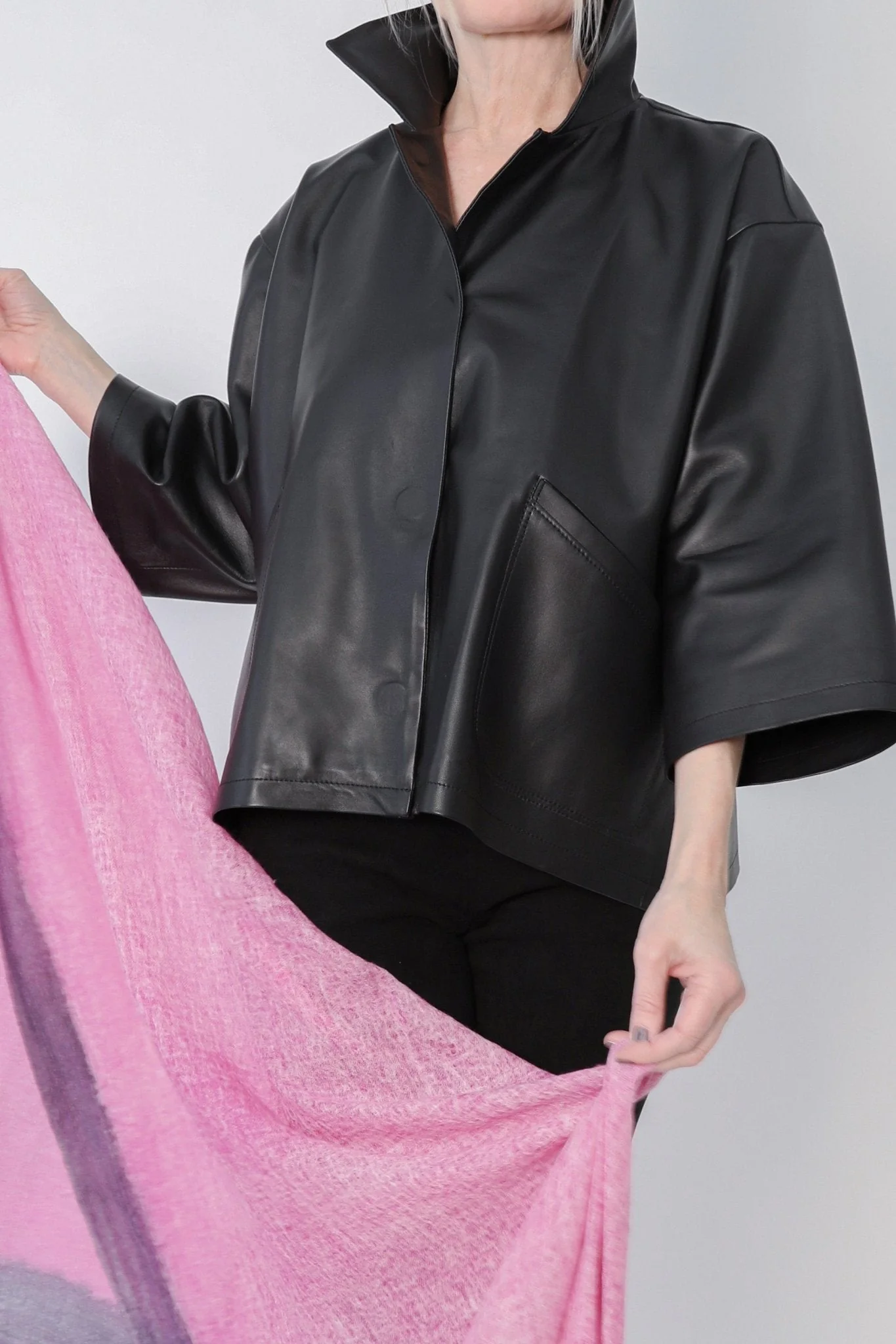 RIMINI LEATHER JACKET IN BLACK - Image 5