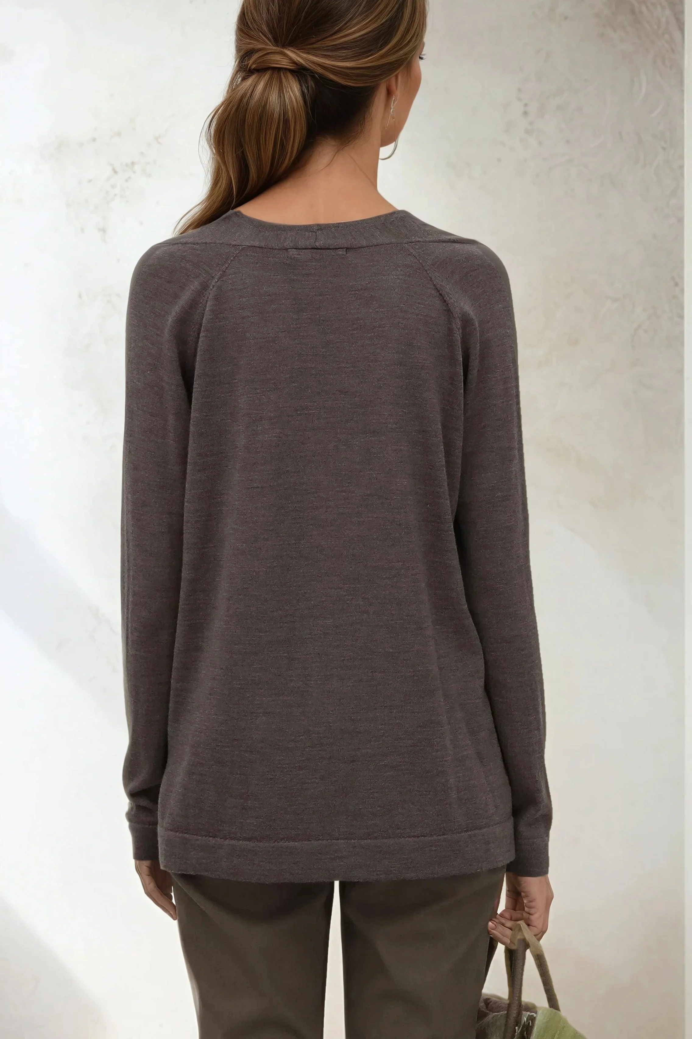 ROCHELLE TUNIC CREW IN FINE ITALIAN MERINO - Image 5