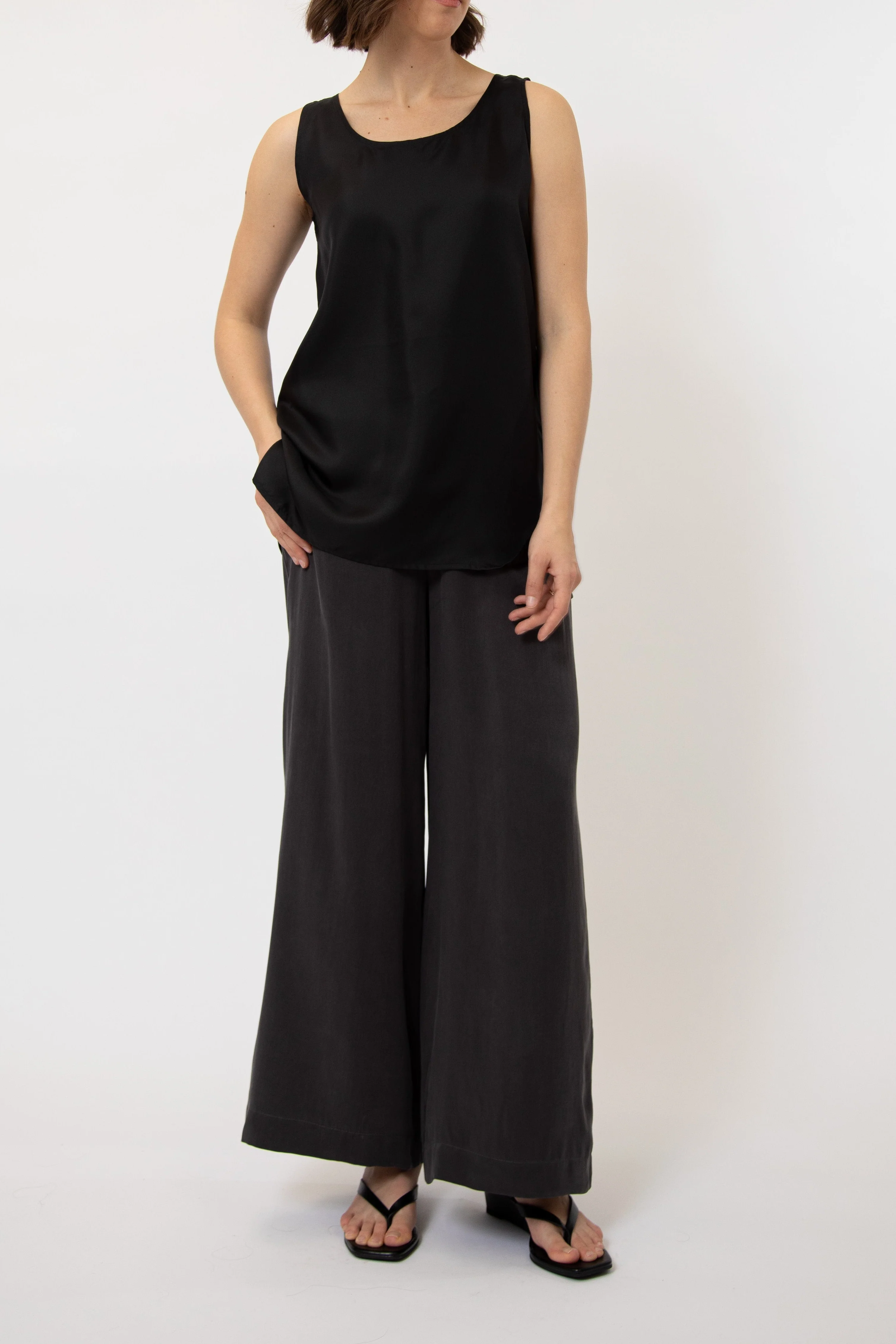 SABINA SILK TWILL TANK TOP
