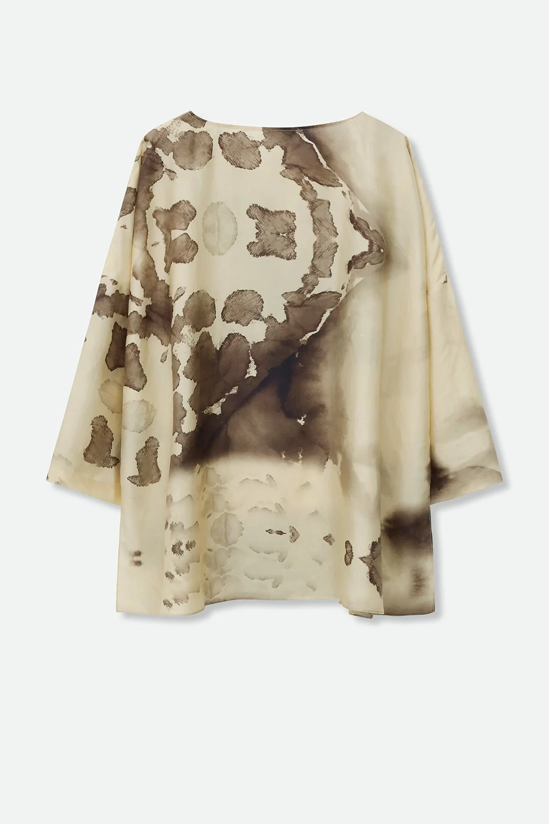 SAMIRA ONE-SIZE TUNIC IN LIGHTWEIGHT PRINTED SILK VOILE SUMMER SUNSET - Image 3