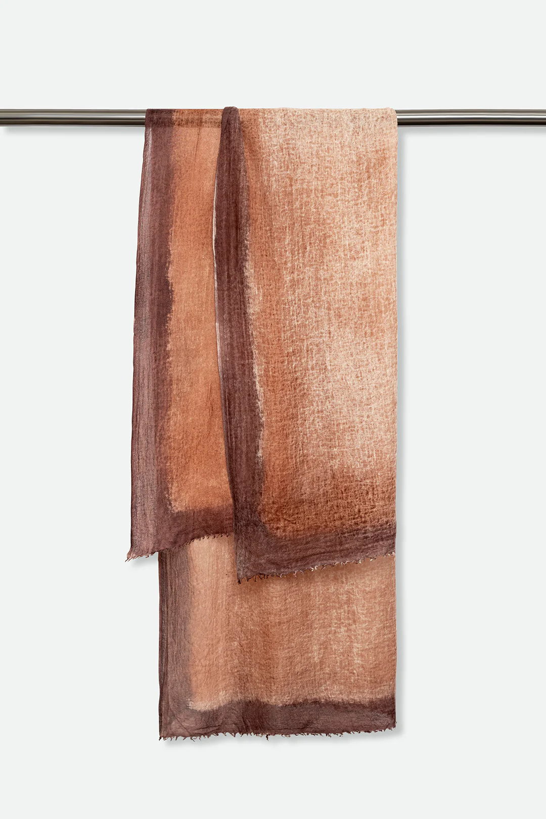 EARTHEN BROWN SCARF IN HAND DYED CASHMERE - Image 4
