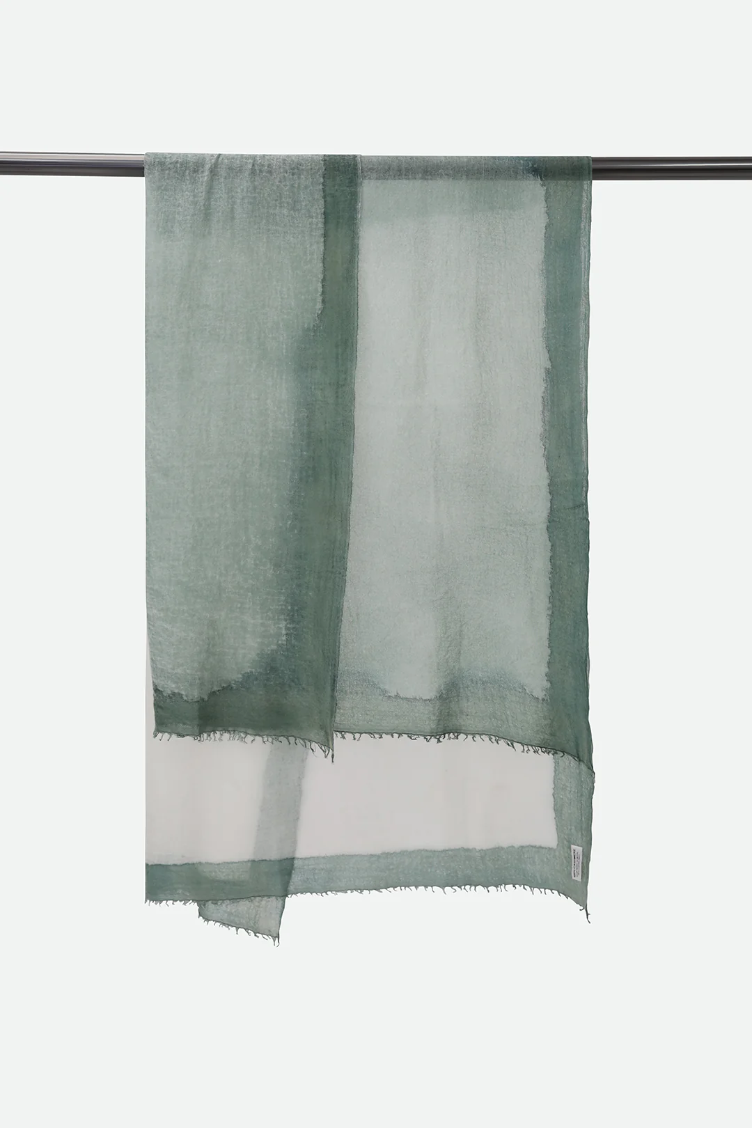FERN BUFF BEIGE SCARF IN HAND DYED CASHMERE - Image 4