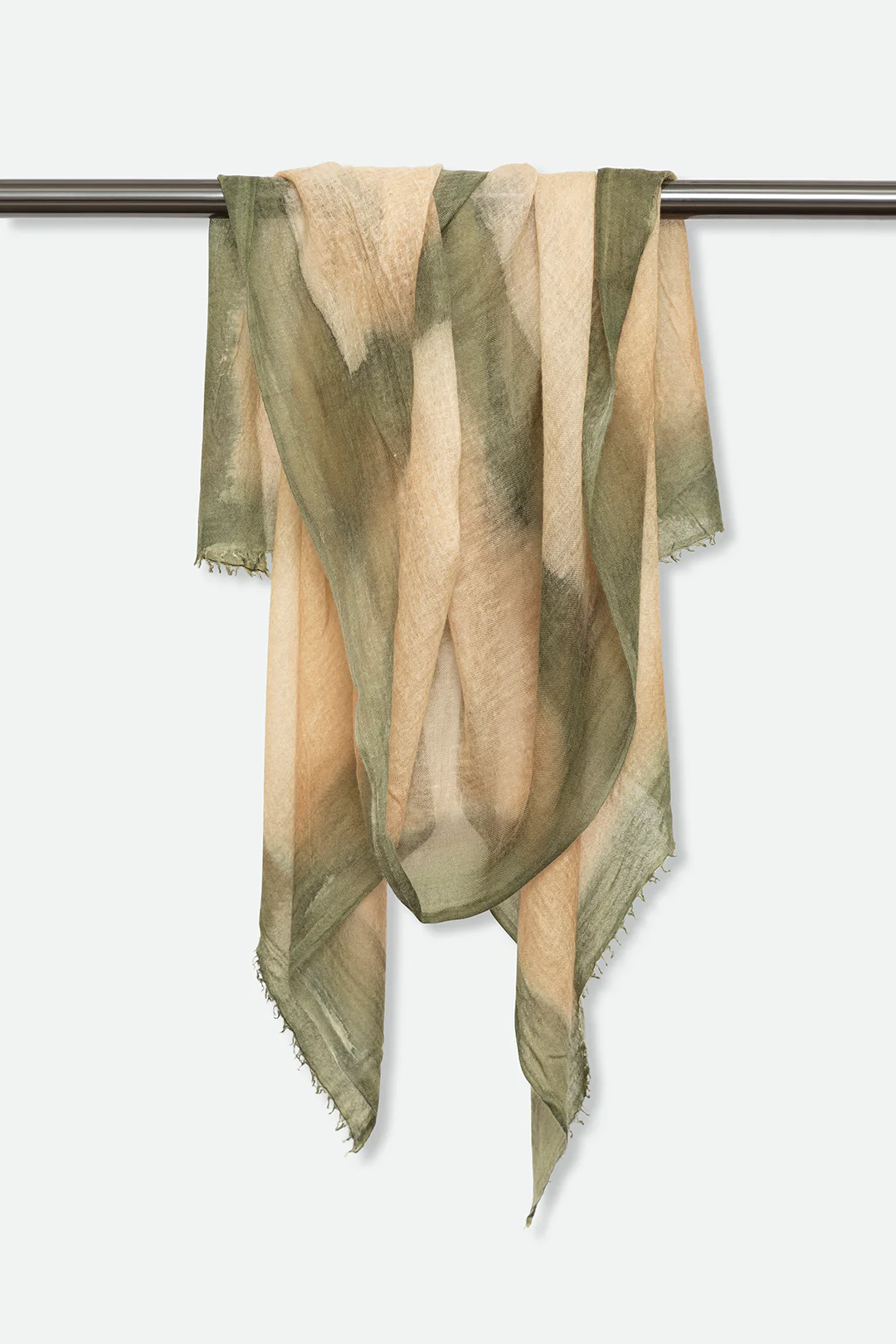 ROPE KHAKI SCARF IN HAND DYED CASHMERE - Image 5