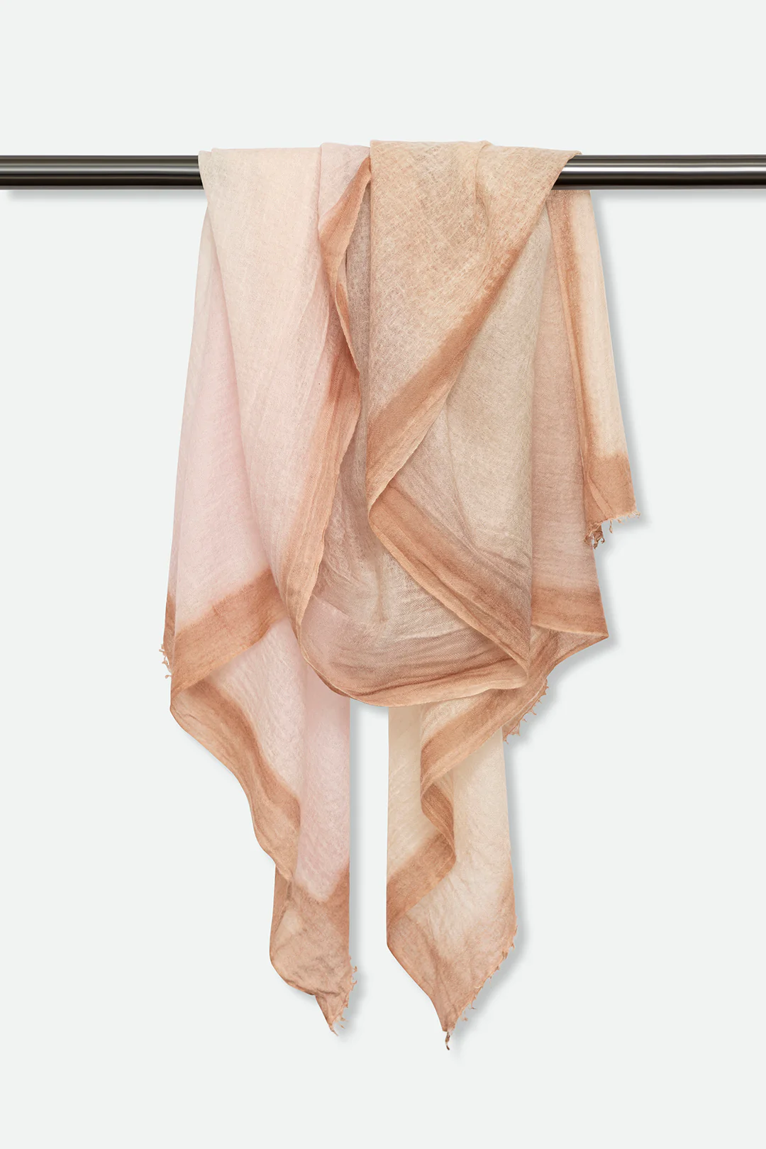 BLUSH ROSE SCARF IN HAND DYED CASHMERE - Image 3