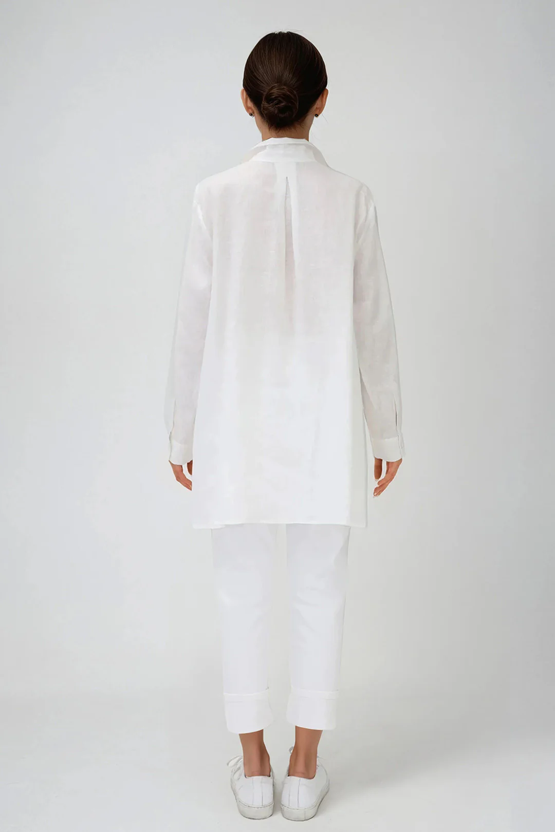 SELLA SHIRT IN ITALIAN LINEN WHITE - Image 3