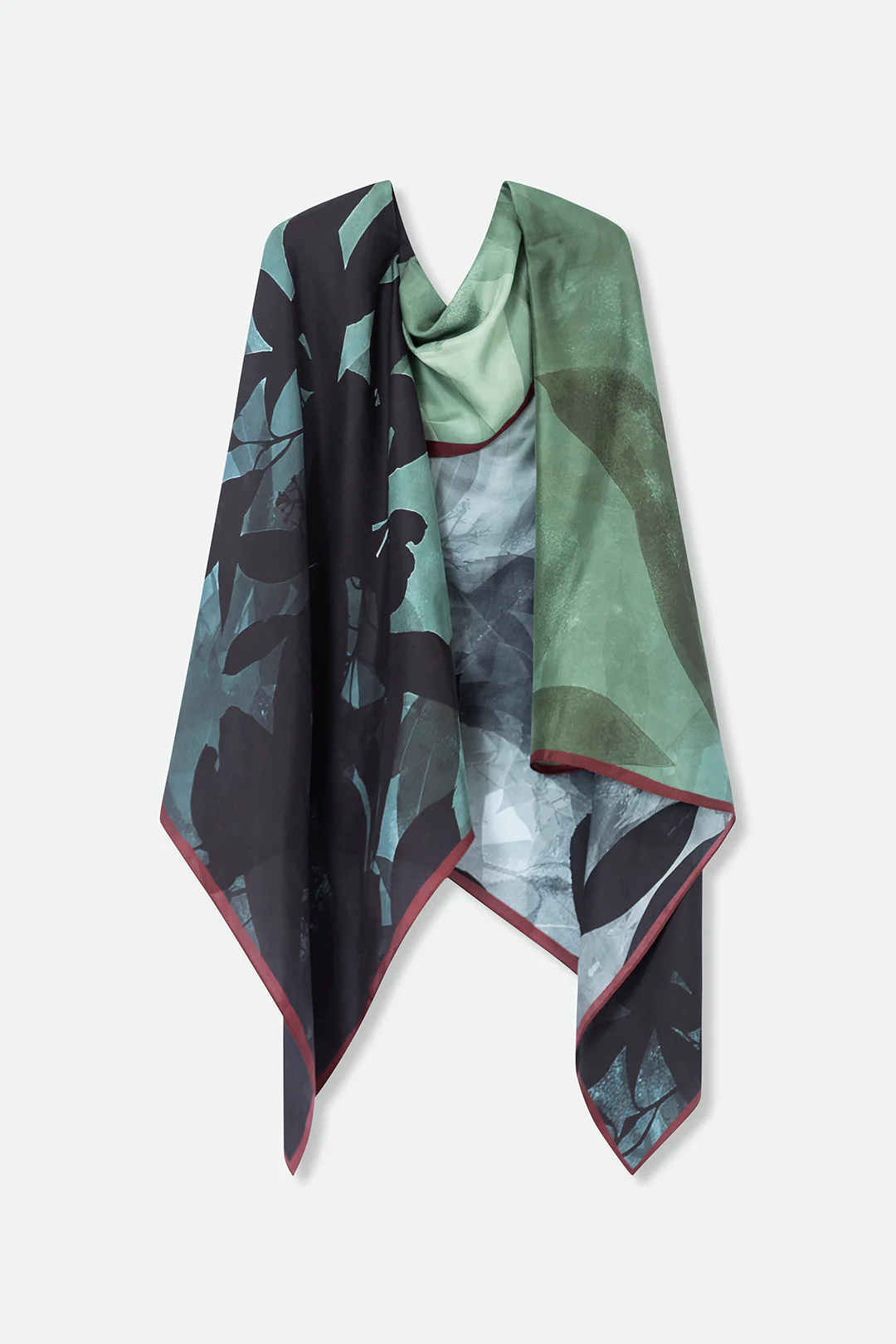 SILK TWILL RECTANGLE SCARF REVES SARCELLE - Image 2
