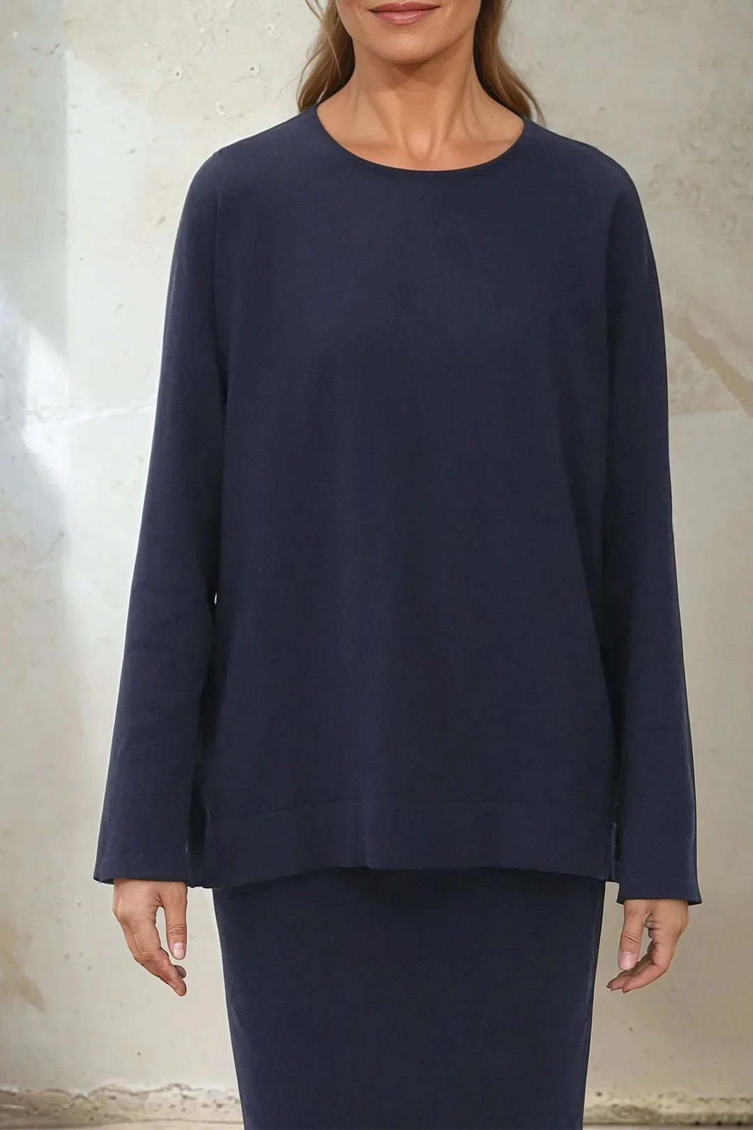 LIMITED EDITION STEVIE LONG SLEEVE CREW IN KNIT PIMA COTTON - Image 5