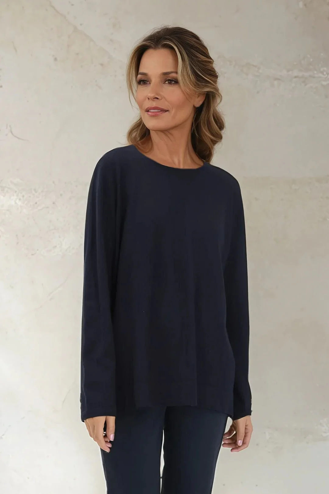 LIMITED EDITION STEVIE LONG SLEEVE CREW IN KNIT PIMA COTTON - Image 7