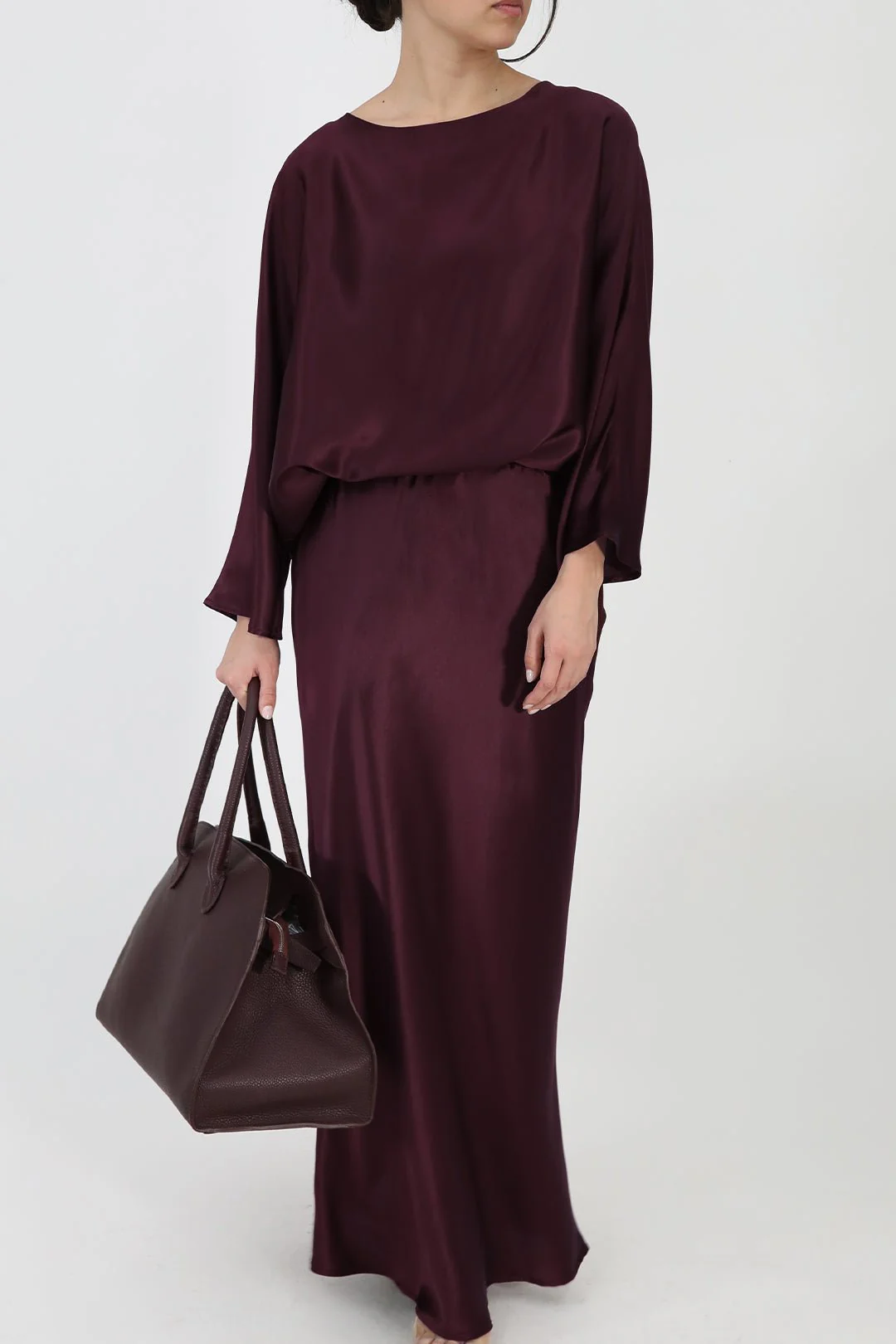 SYLVIE BRACELET SLEEVE BLOUSE IN SILK CHARMEUSE - Image 3