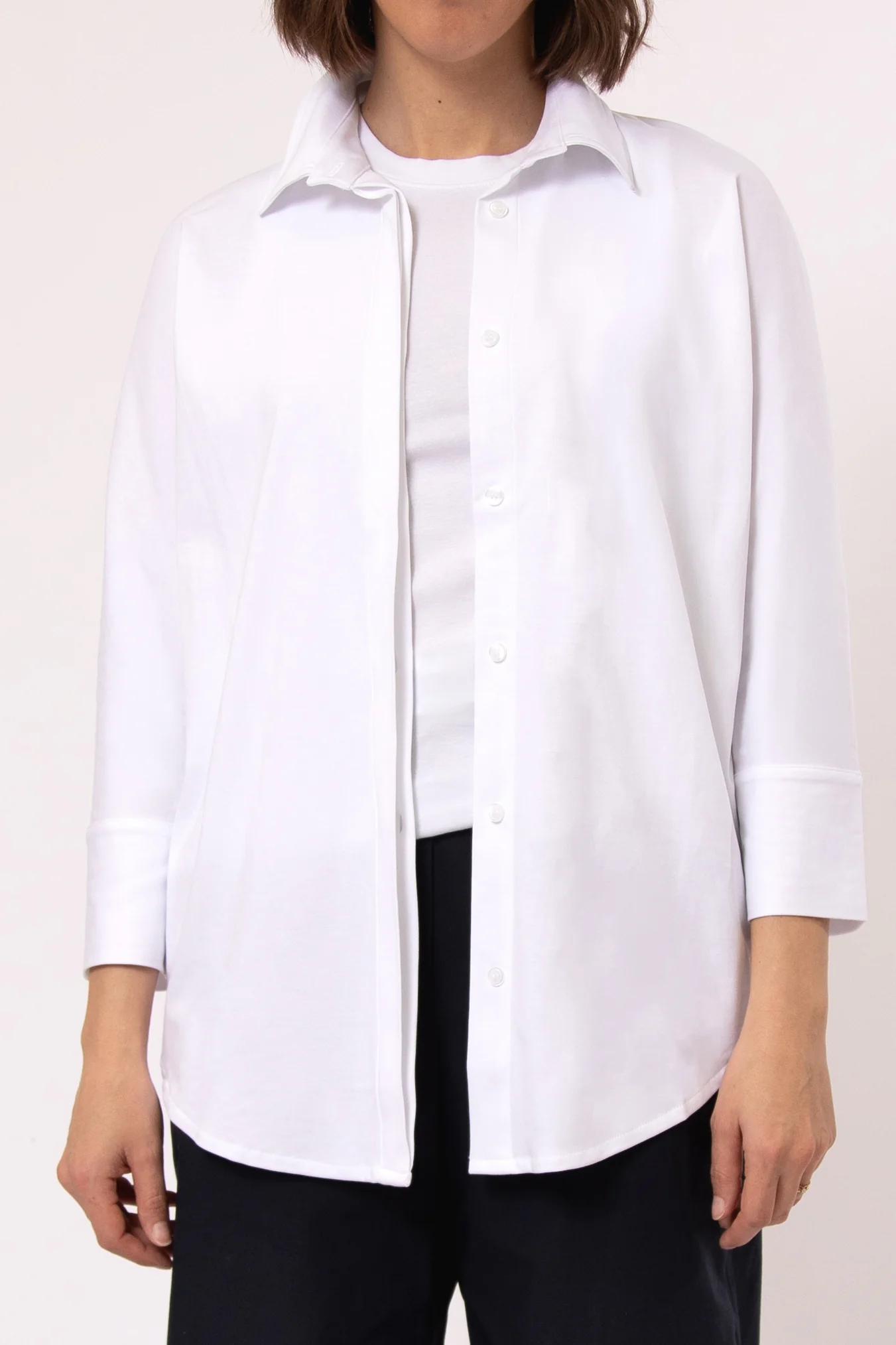 SAHANA DOLMAN SHIRT IN PIMA COTTON STRETCH - Image 3